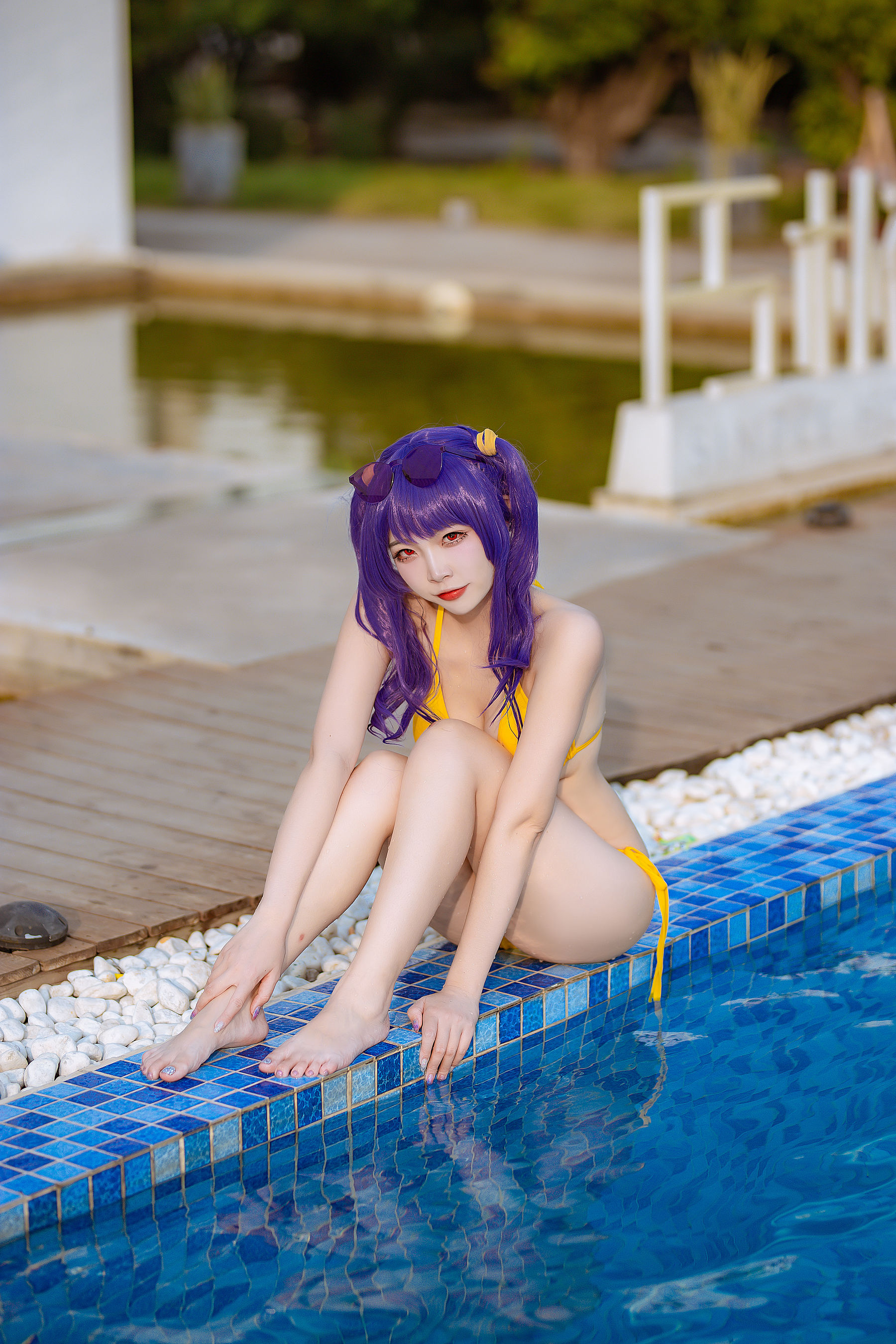 [福利COS] 人气Coser二佐Nisa - 碧蓝 波拉泳装