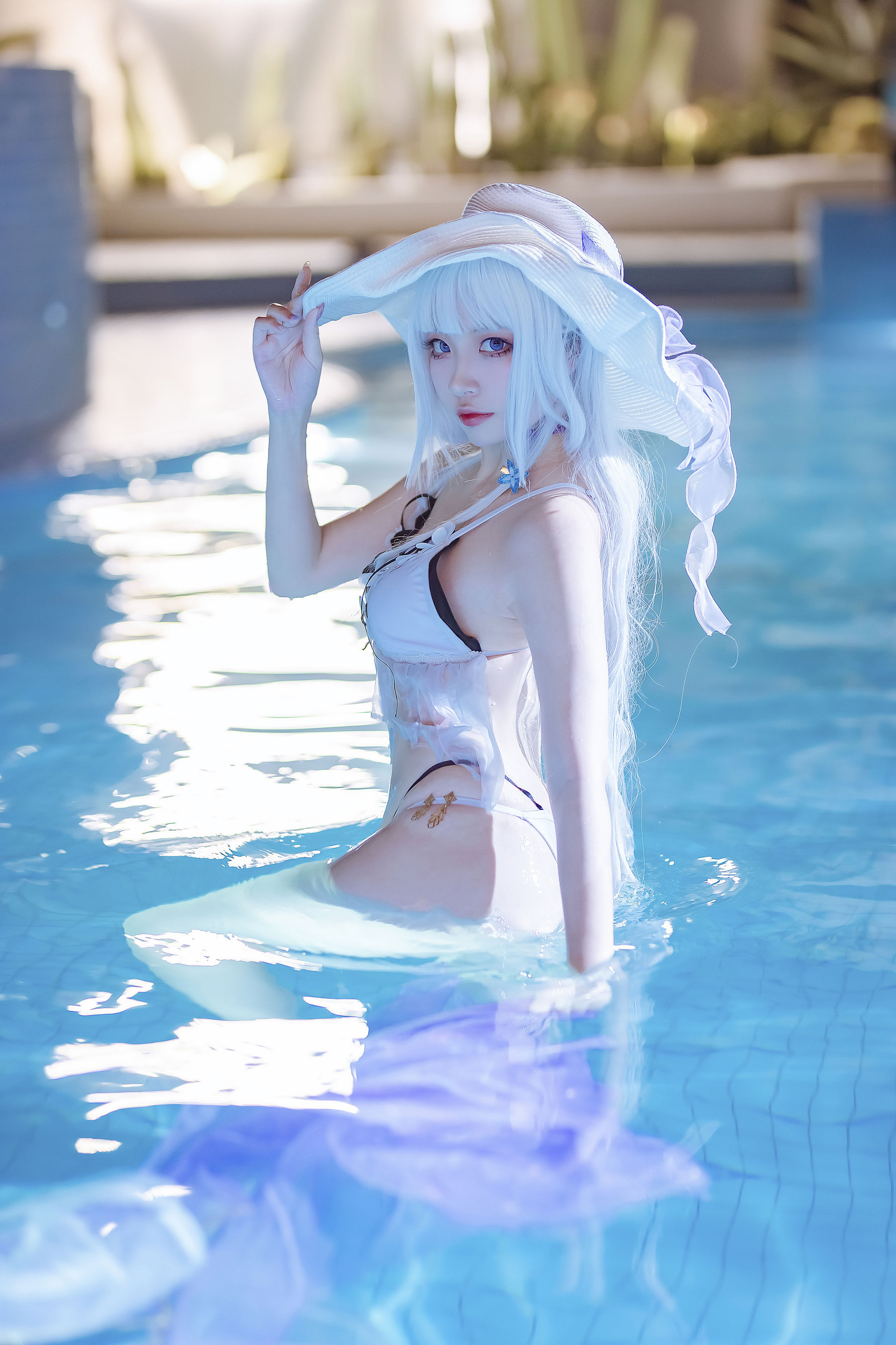 [福利COS] 人气Coser二佐Nisa - 碧蓝光辉泳装