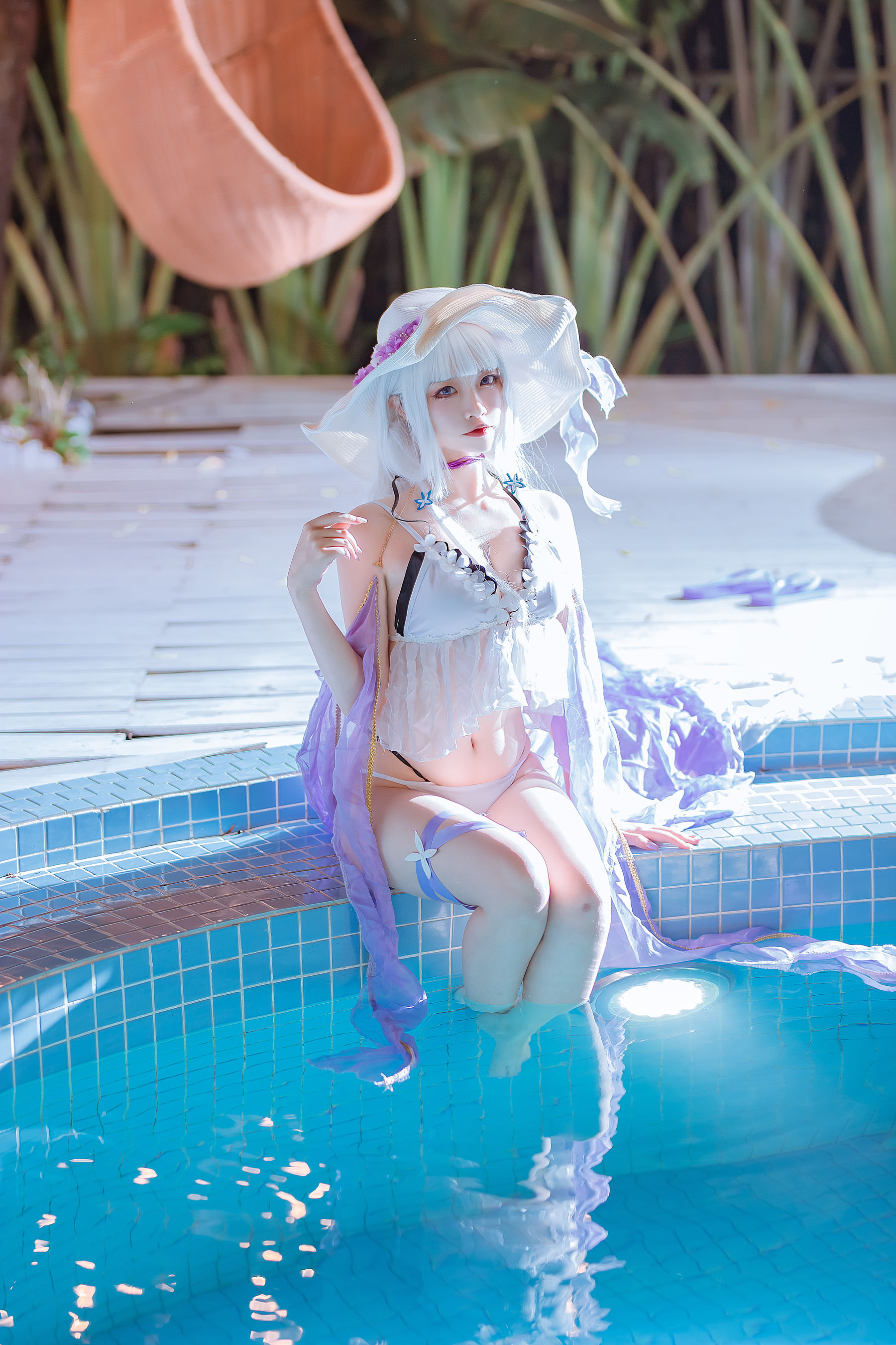[福利COS] 人气Coser二佐Nisa - 碧蓝光辉泳装