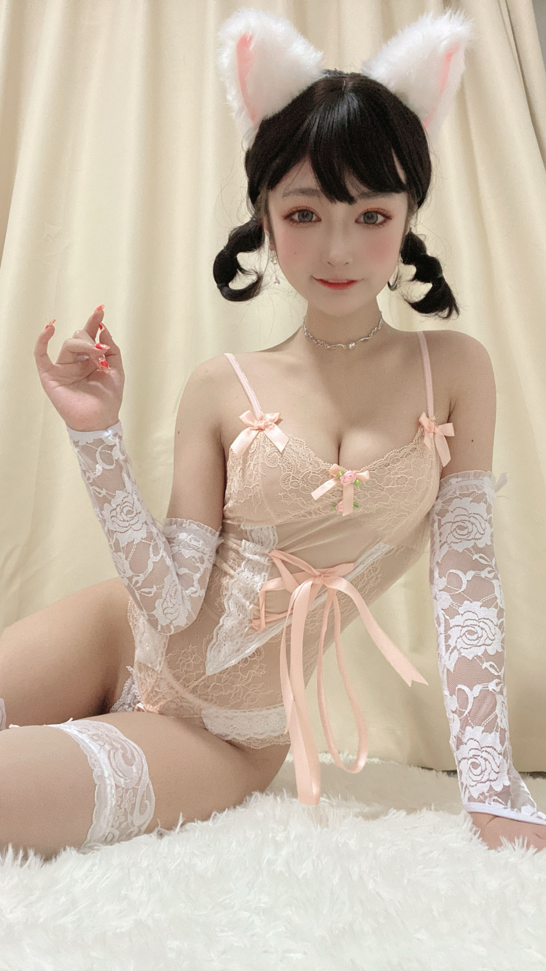 [福利COS] 动漫博主佳佳好难啊 - 法式猫耳娘