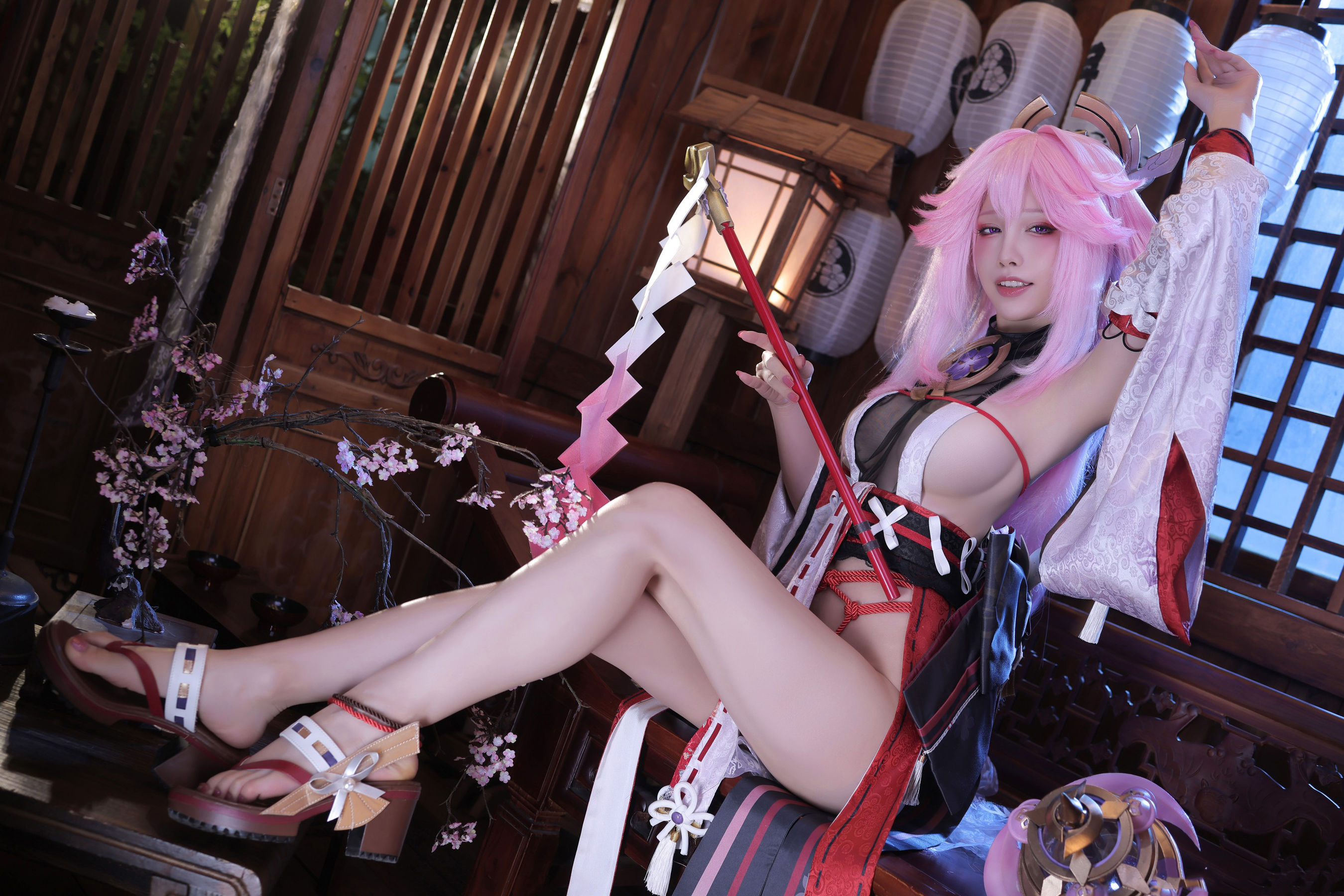 [福利COS] 动漫博主水淼aqua - 新原神八重神子