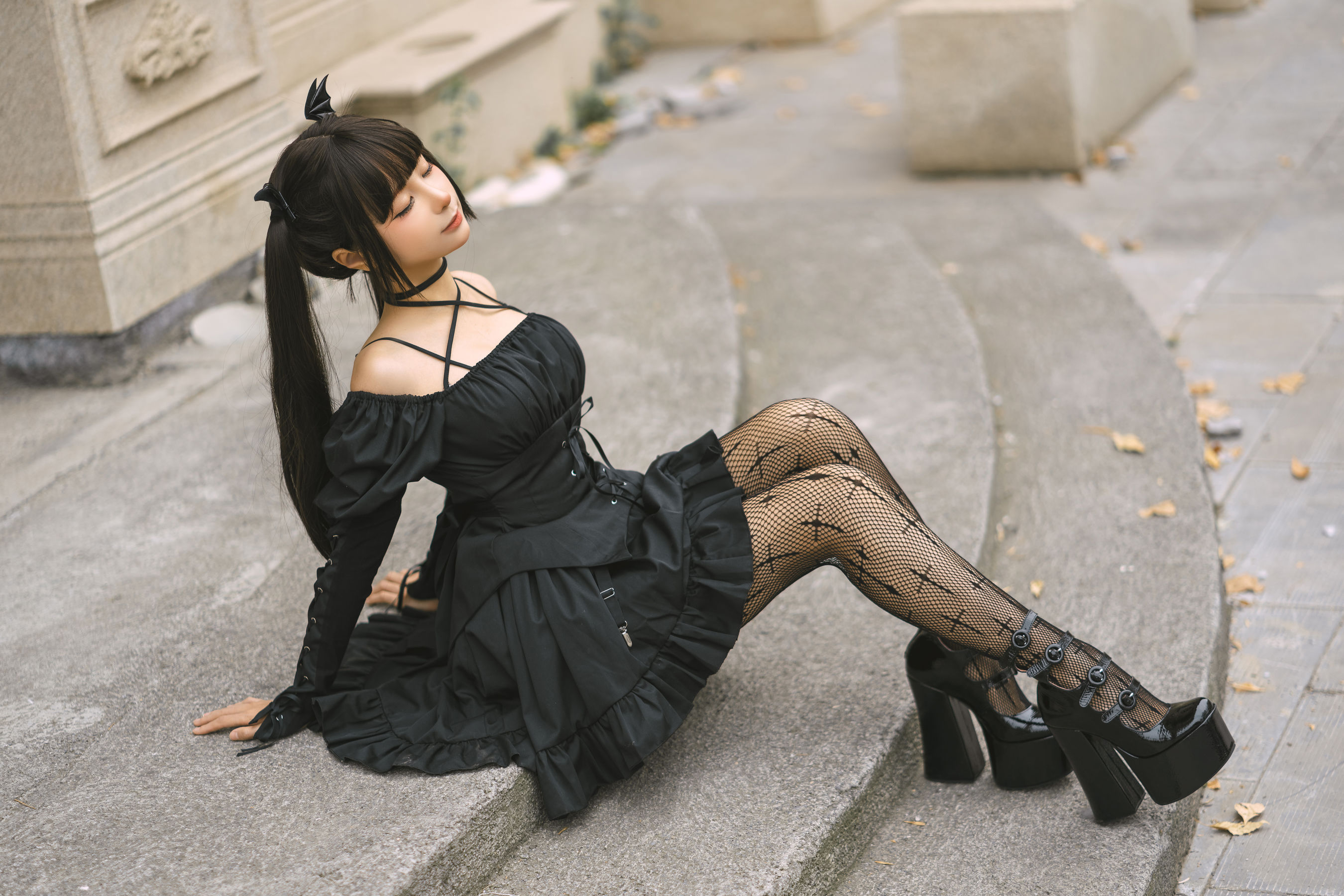[福利COS] 动漫博主蠢沫沫 - 双马尾小恶魔