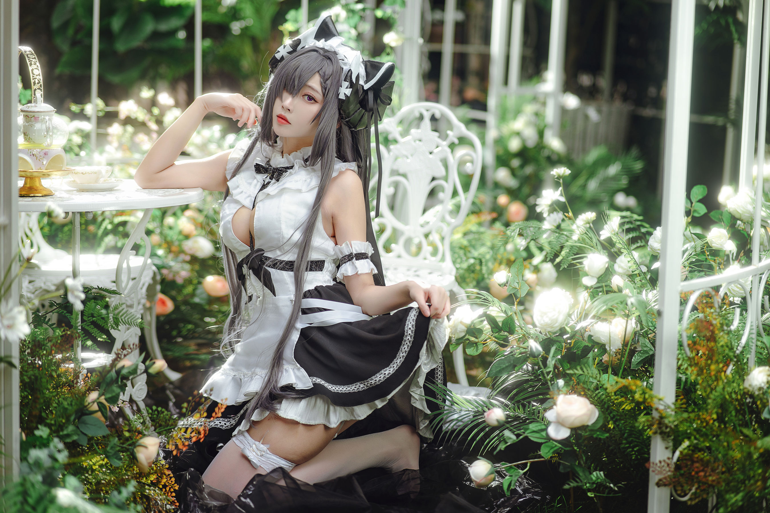 [福利COS] 宫本桜 - 奥古斯特女仆装