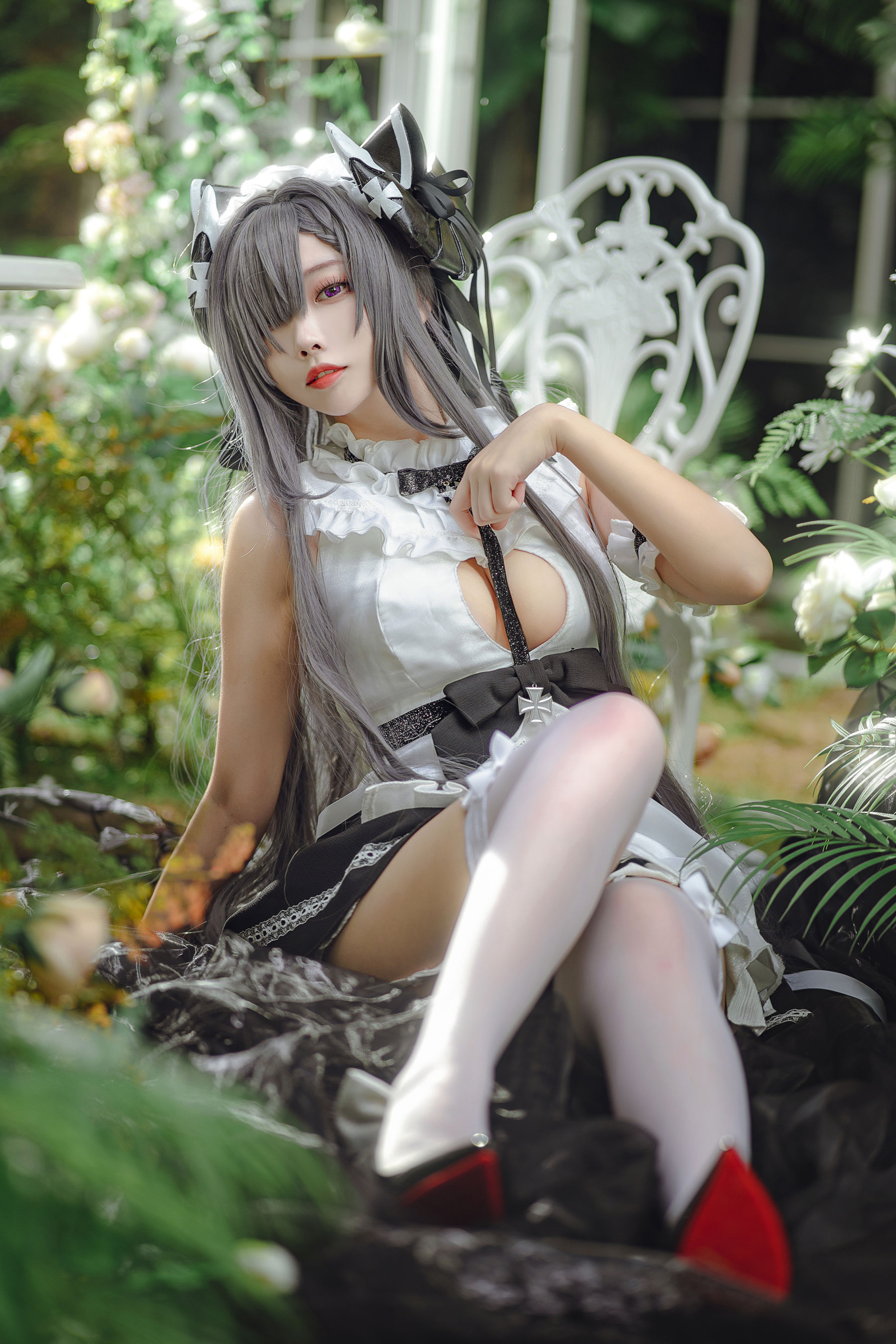 [福利COS] 宫本桜 - 奥古斯特女仆装
