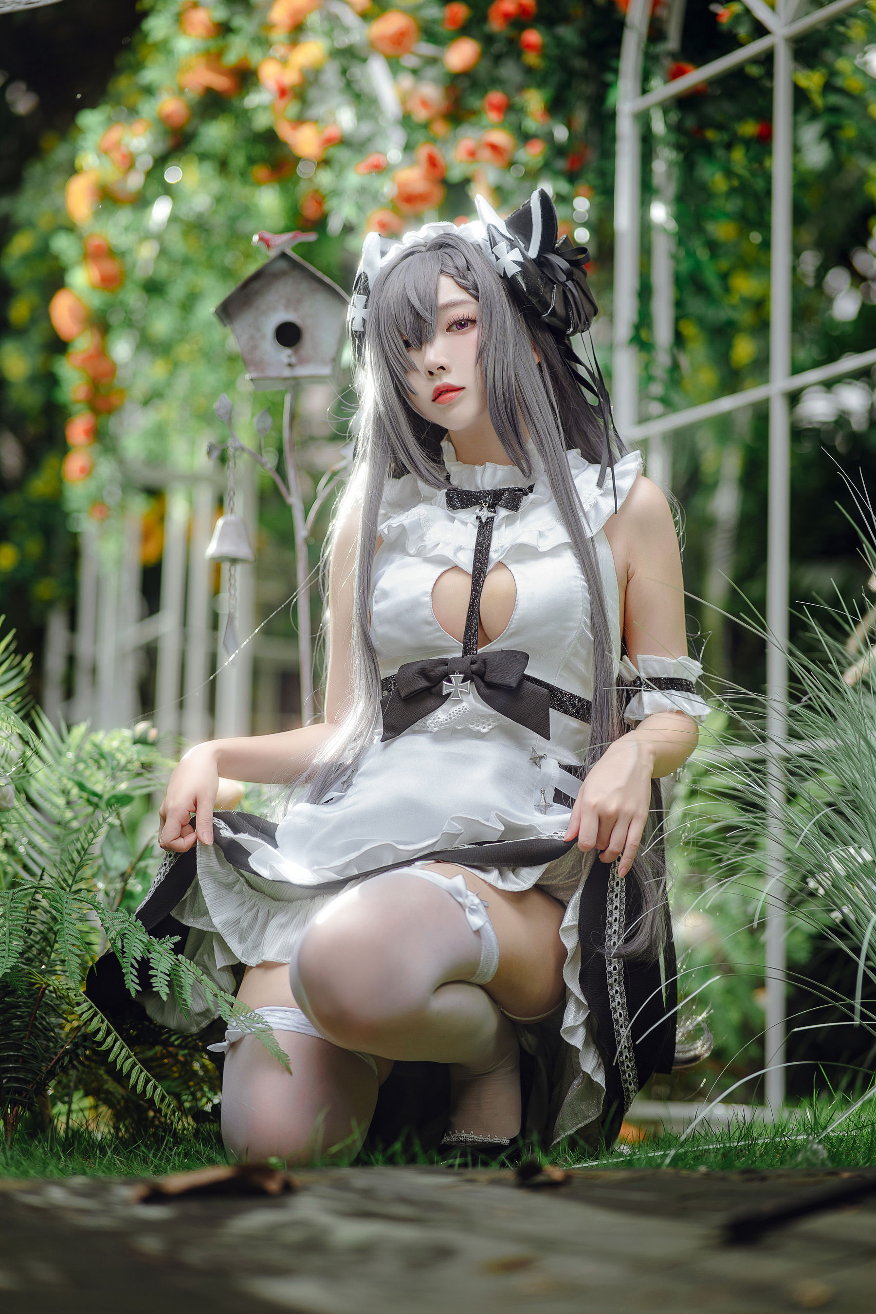 [福利COS] 宫本桜 - 奥古斯特女仆装