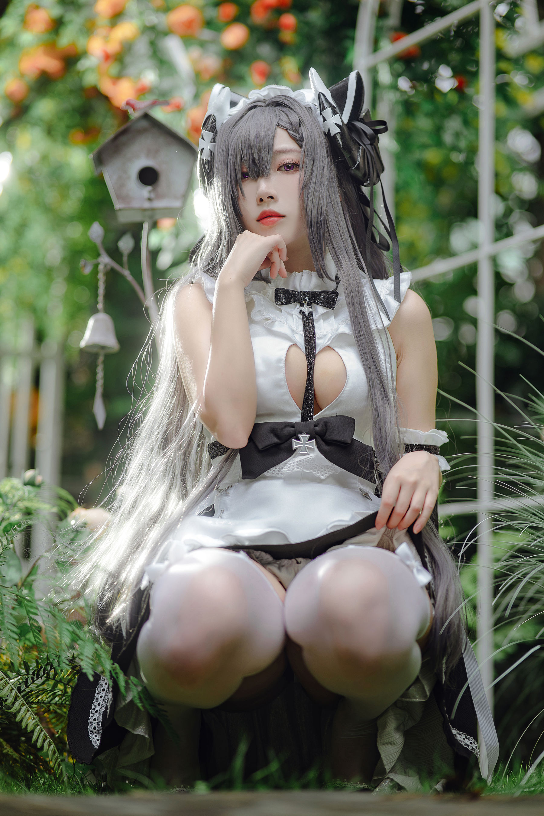 [福利COS] 宫本桜 - 奥古斯特女仆装