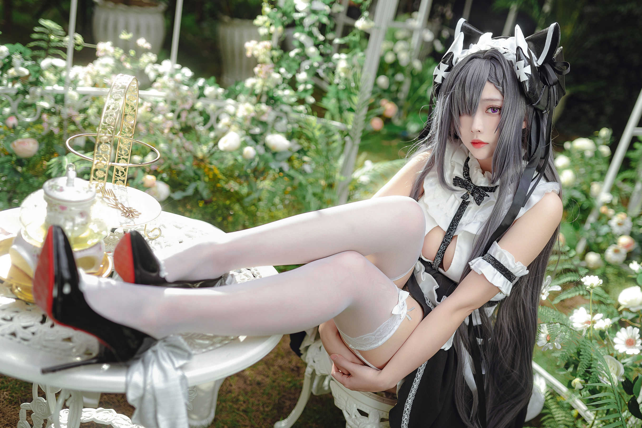 [福利COS] 宫本桜 - 奥古斯特女仆装