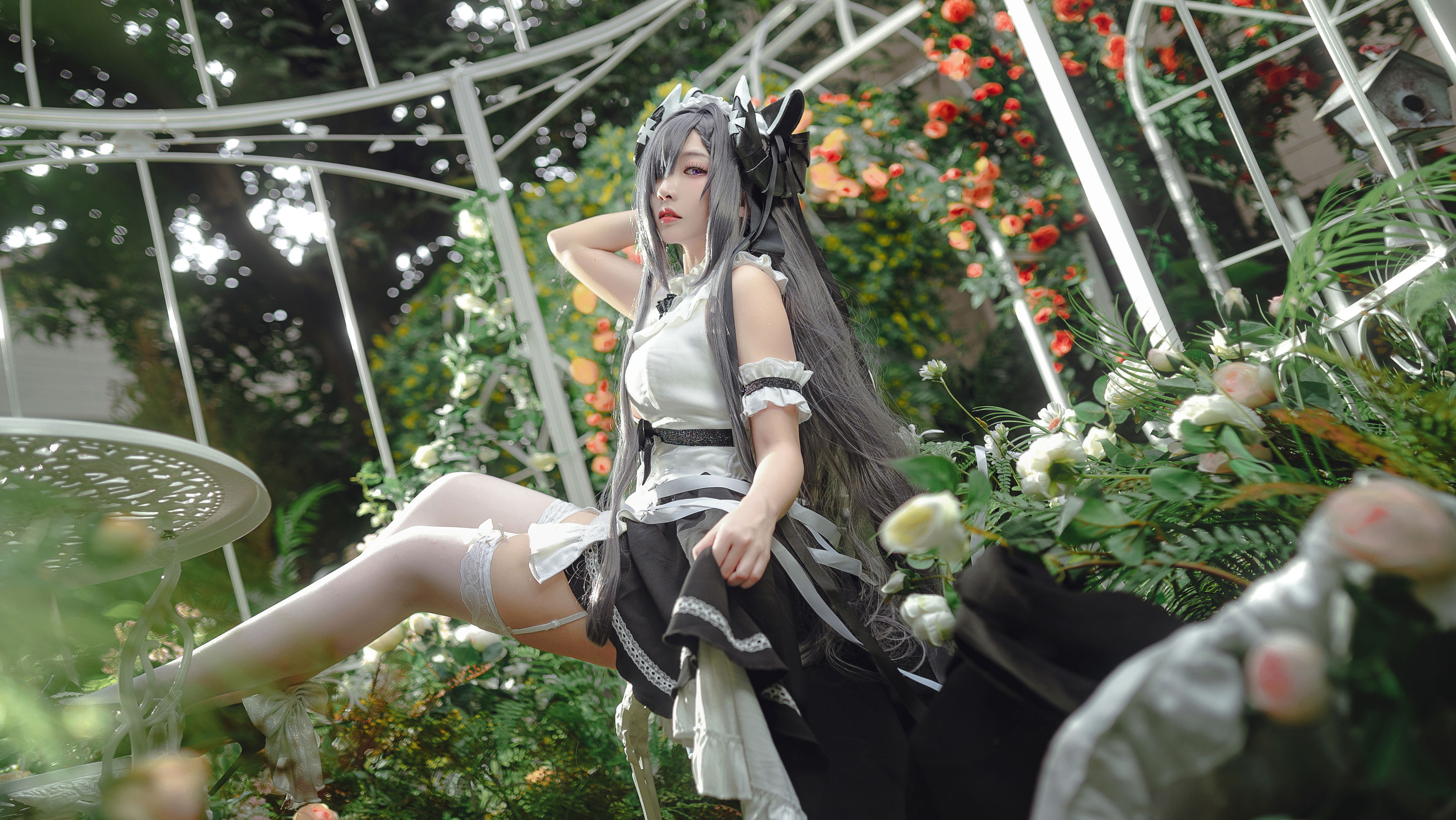 [福利COS] 宫本桜 - 奥古斯特女仆装