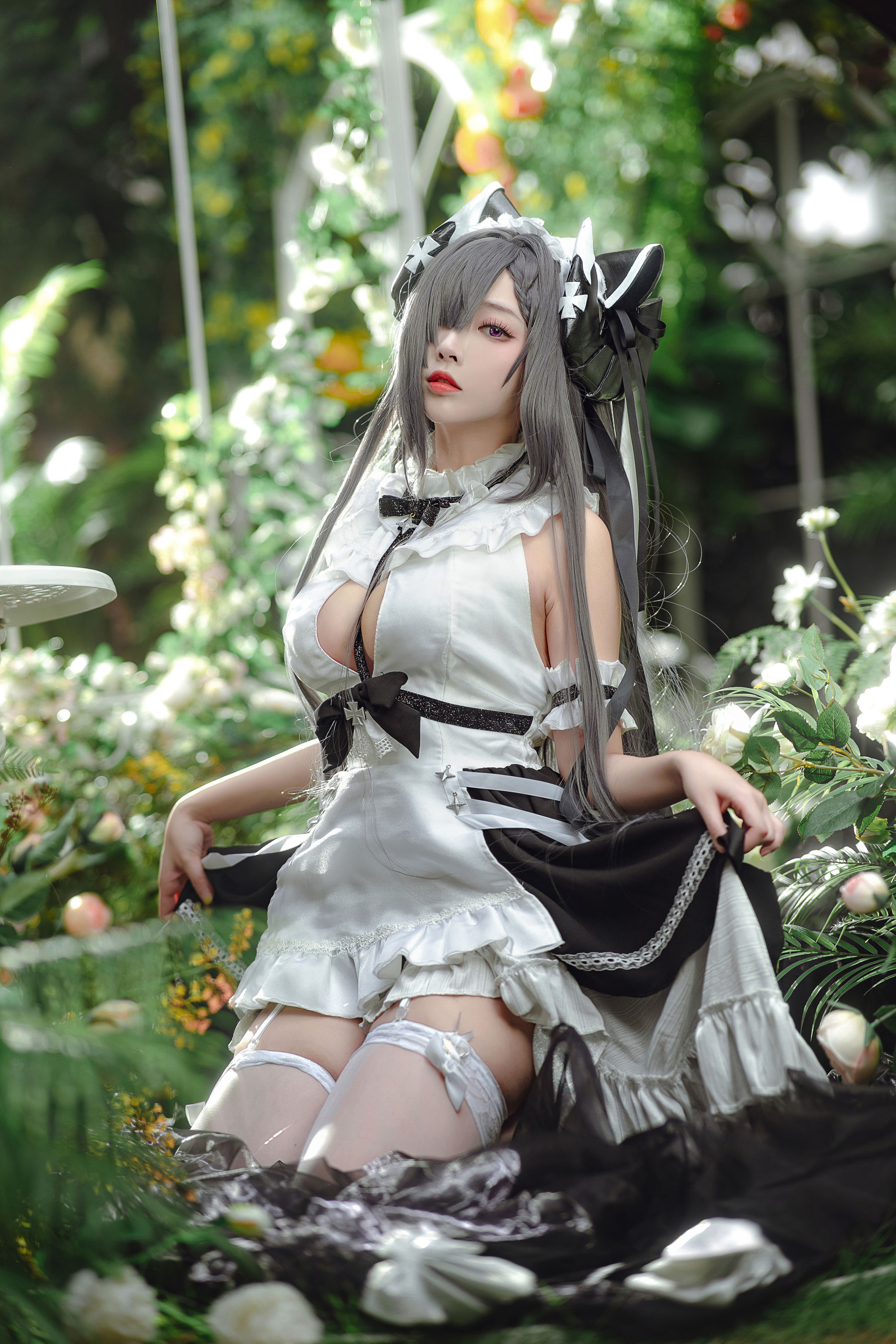 [福利COS] 宫本桜 - 奥古斯特女仆装