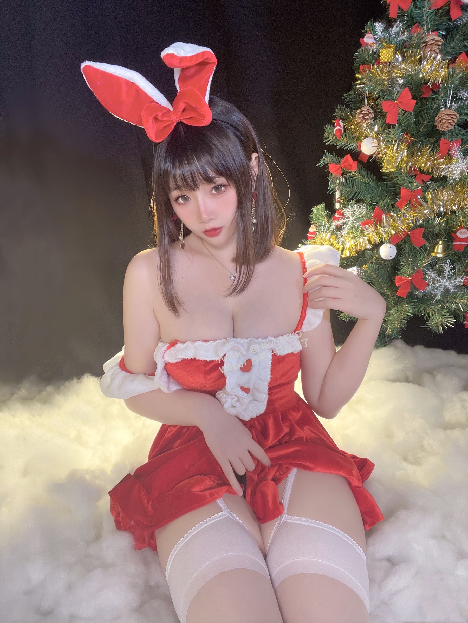 [福利COS] 是一只废喵了 - 圣诞连衣裙