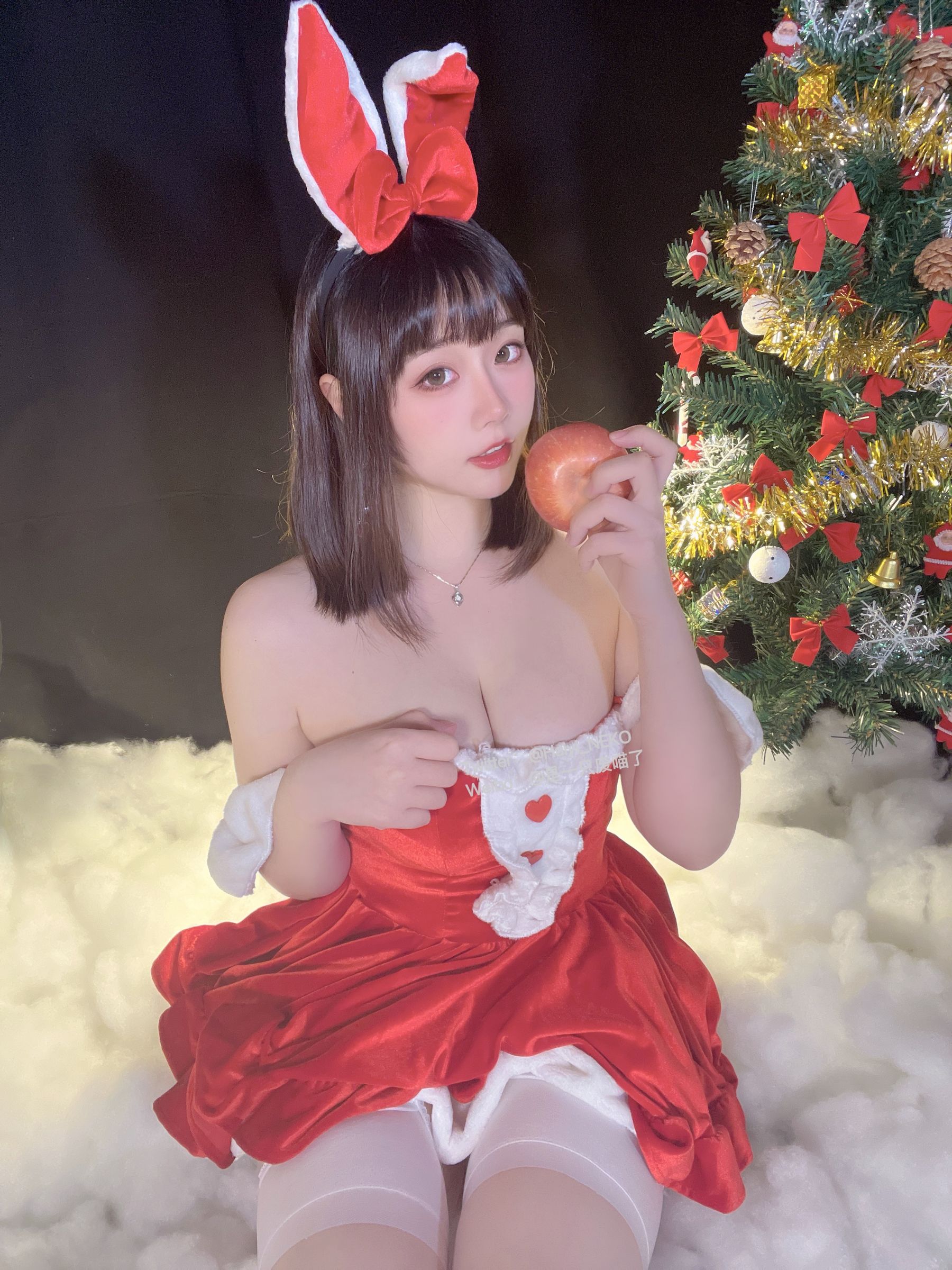 [福利COS] 是一只废喵了 - 圣诞连衣裙