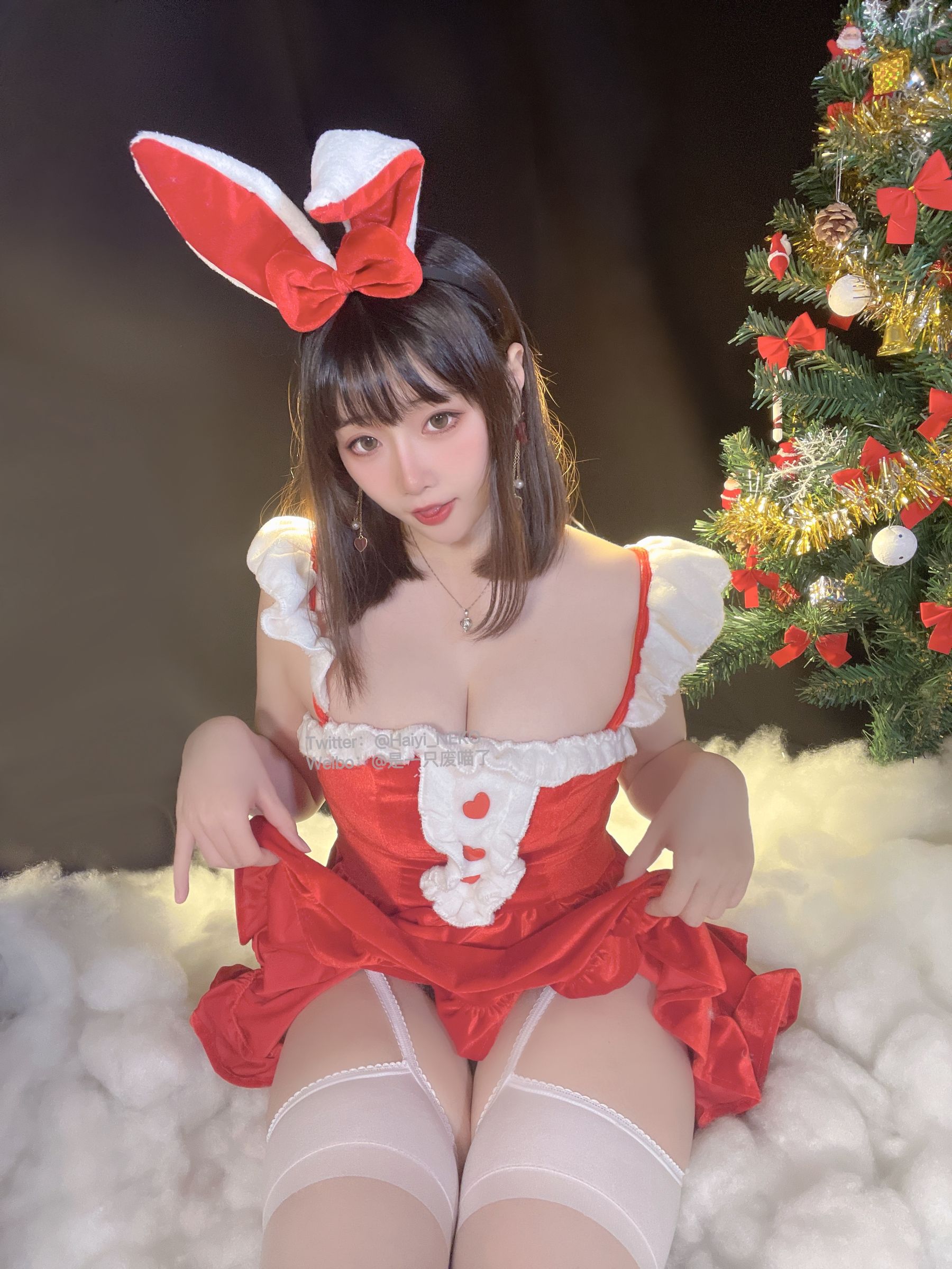 [福利COS] 是一只废喵了 - 圣诞连衣裙