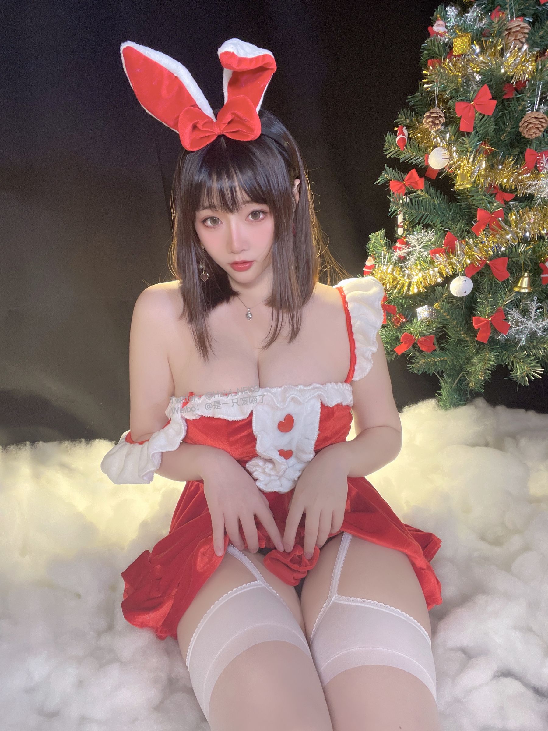 [福利COS] 是一只废喵了 - 圣诞连衣裙