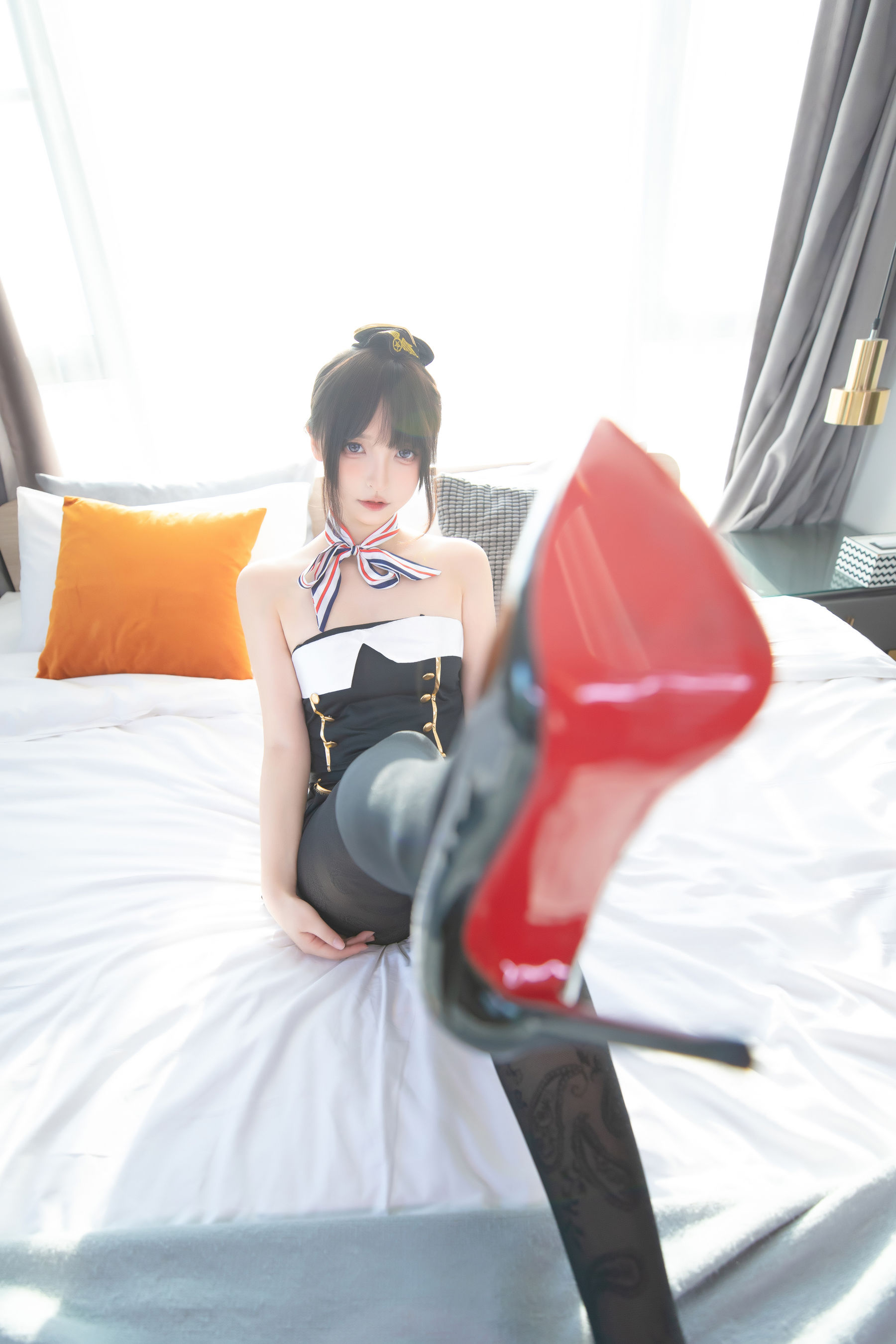 [福利COS] 萝莉神楽板真冬 空中邂逅