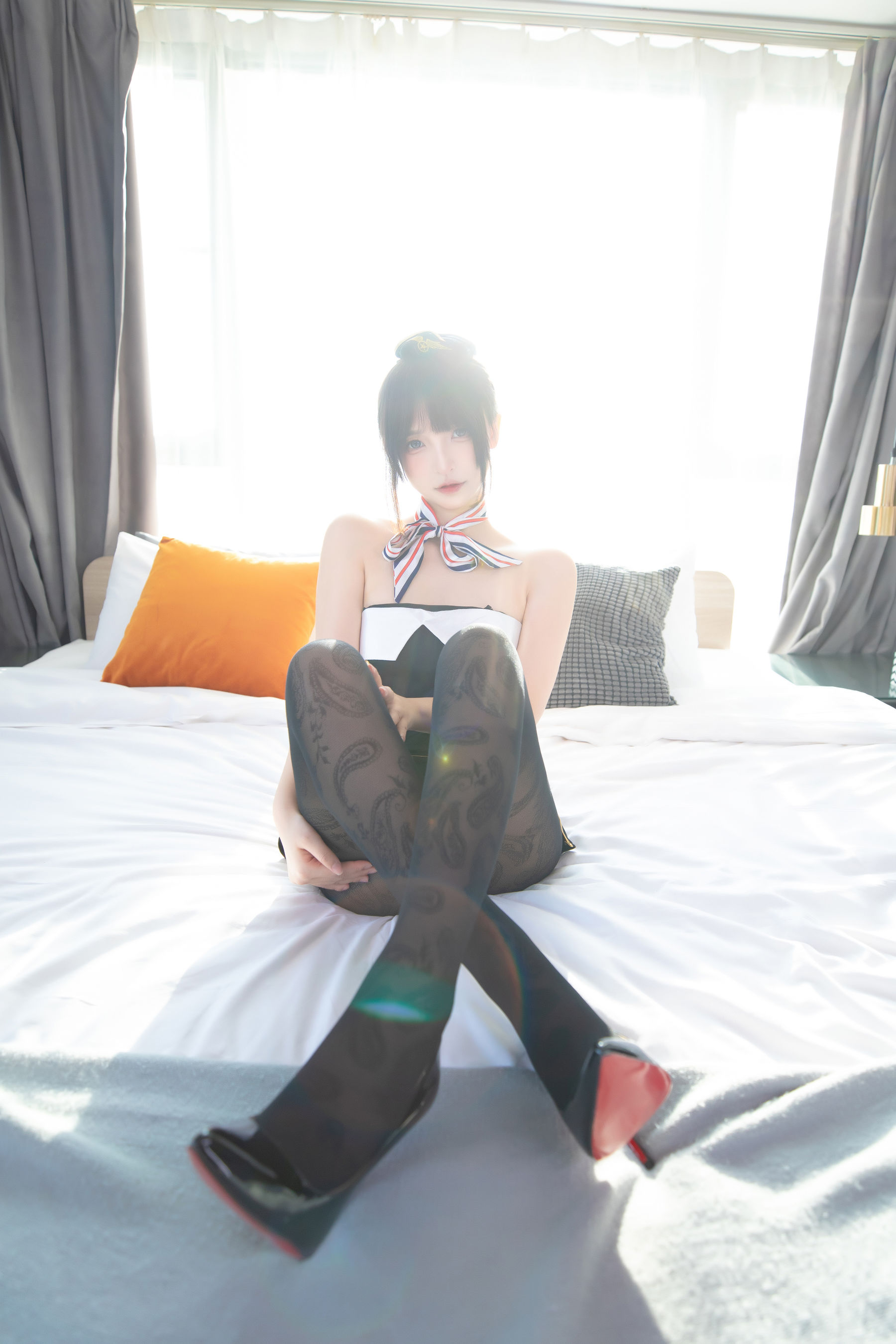 [福利COS] 萝莉神楽板真冬 空中邂逅