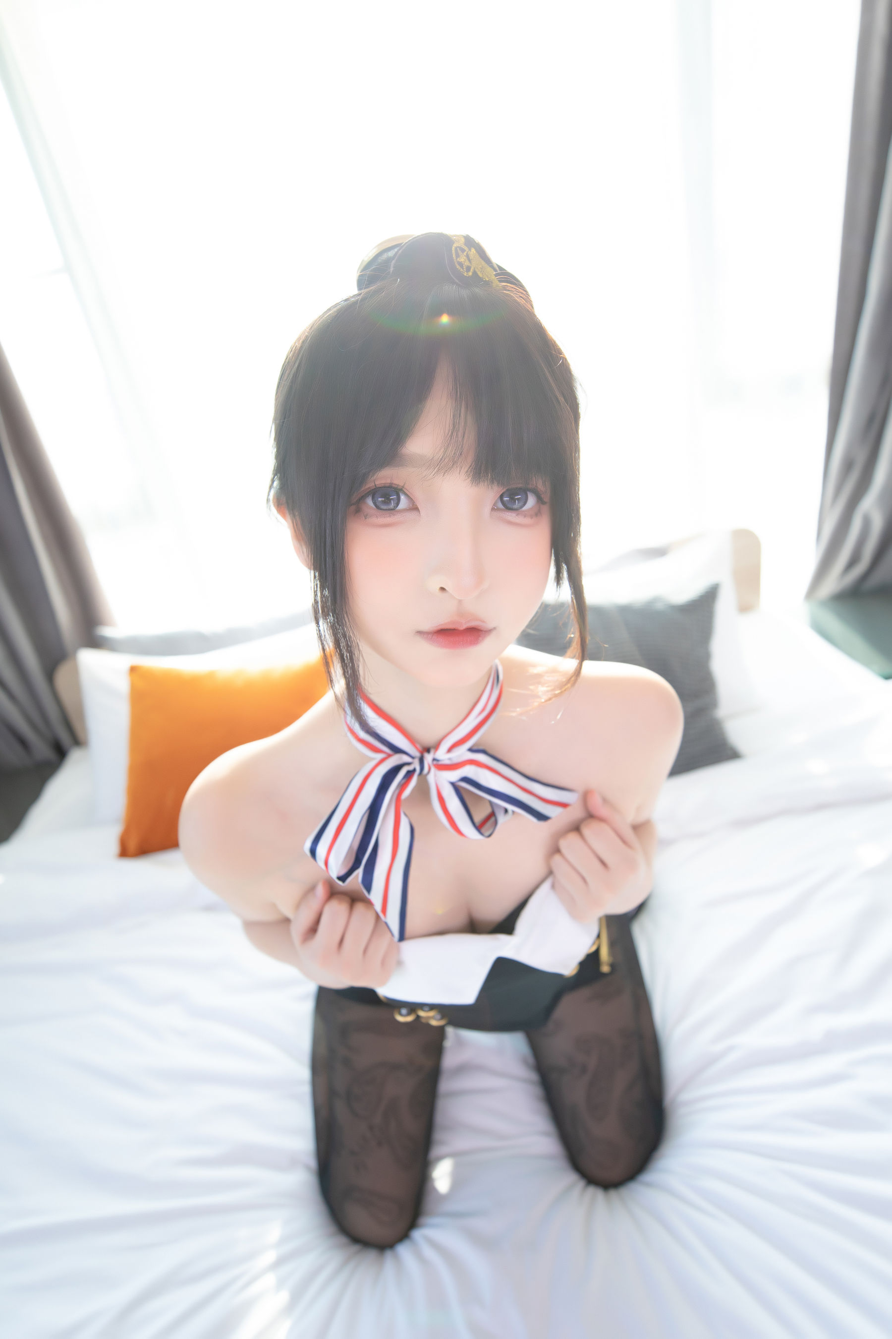 [福利COS] 萝莉神楽板真冬 空中邂逅