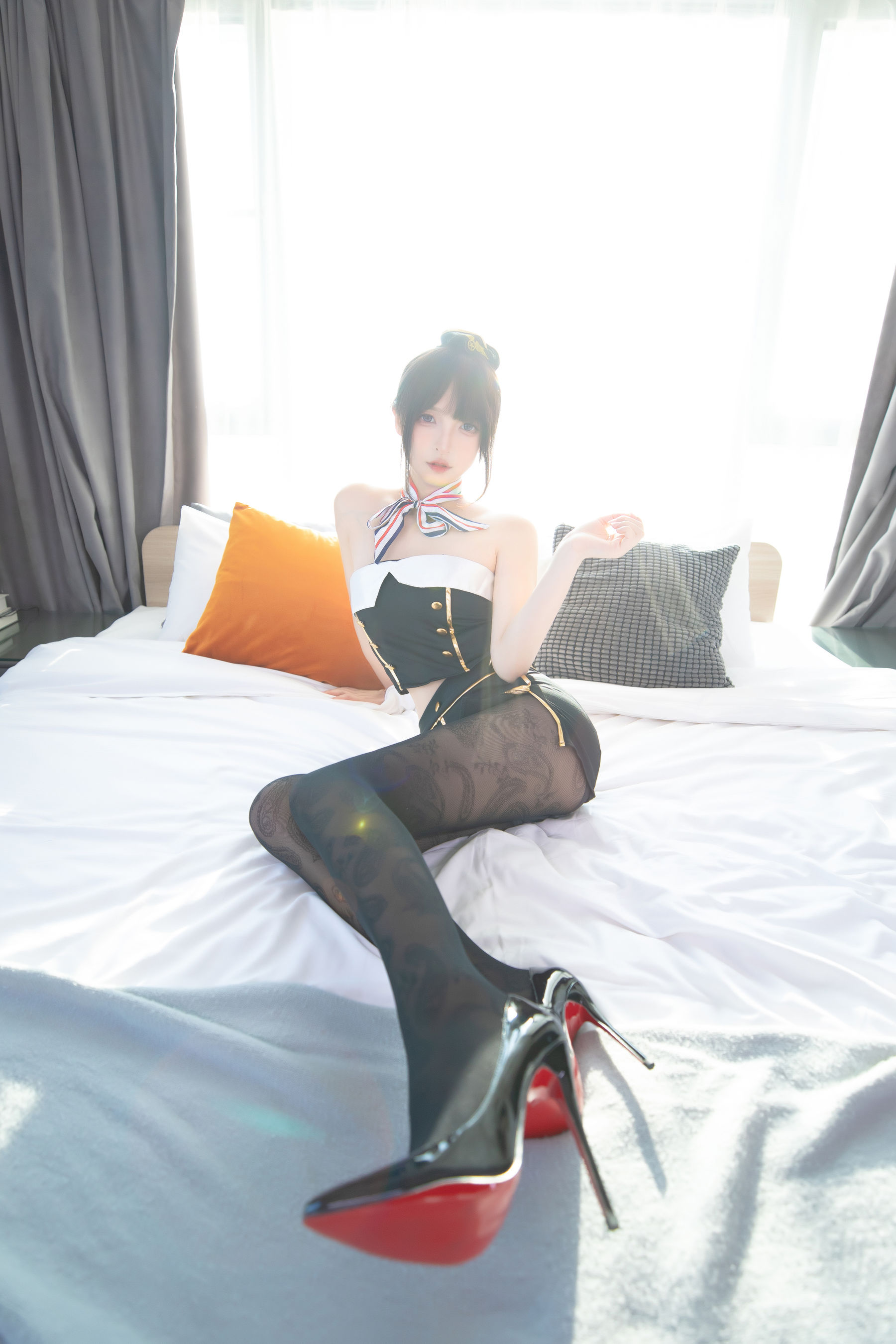 [福利COS] 萝莉神楽板真冬 空中邂逅