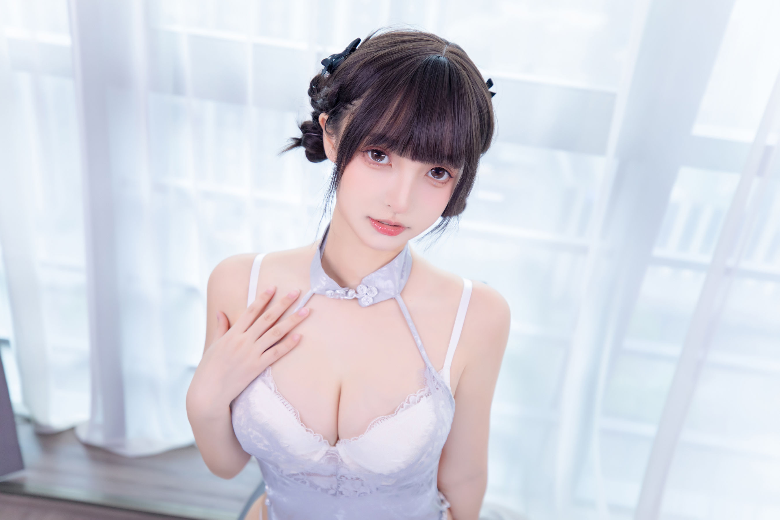 [福利COS] 萝莉神楽板真冬 雪糕小姐