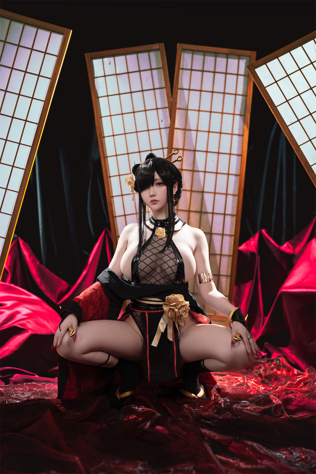 [福利COS] Coser小姐姐星之迟迟 - 圣诞节 约尔 同人和风战斗服