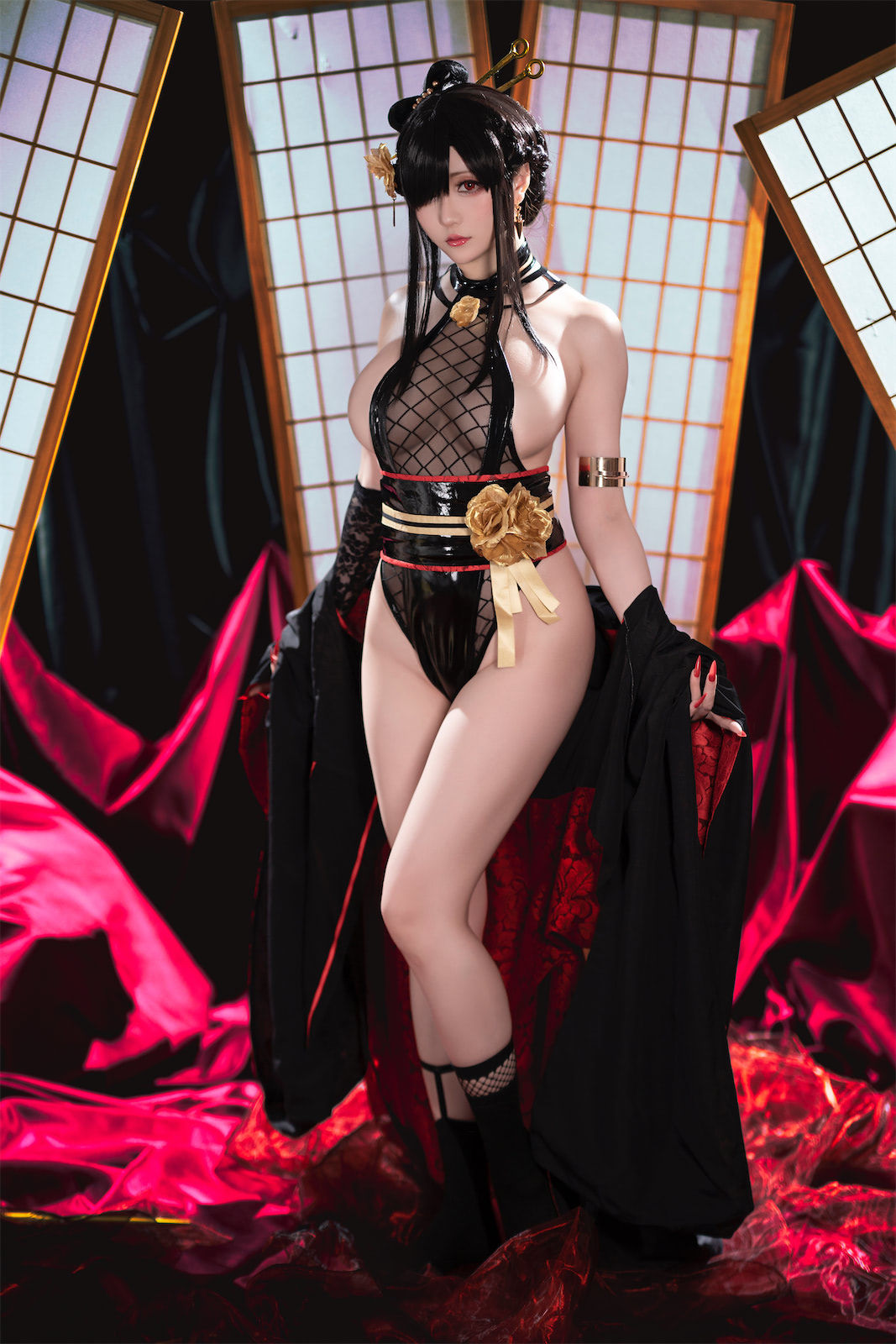 [福利COS] Coser小姐姐星之迟迟 - 圣诞节 约尔 同人和风战斗服