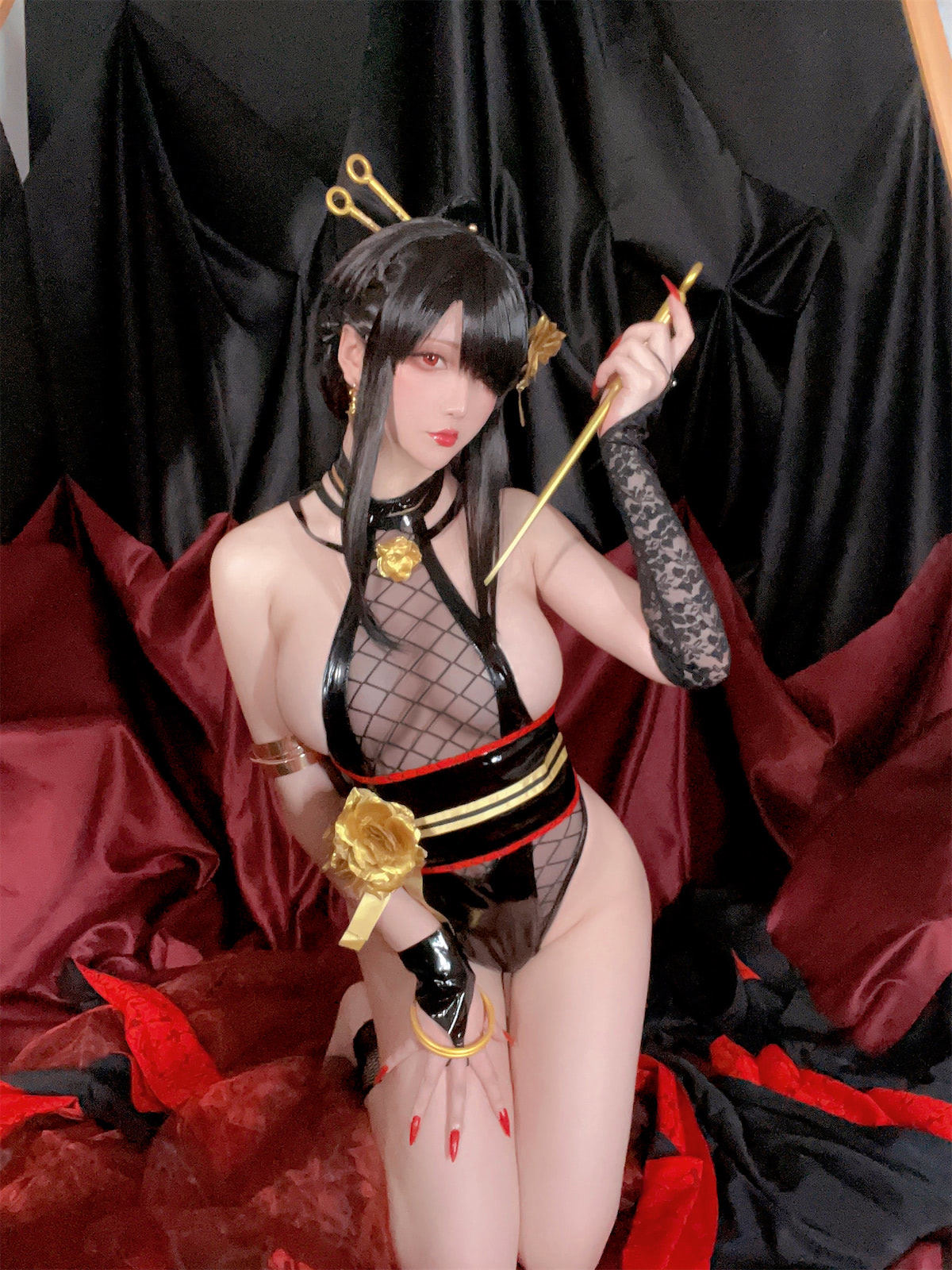 [福利COS] Coser小姐姐星之迟迟 - 圣诞节 约尔 同人和风战斗服