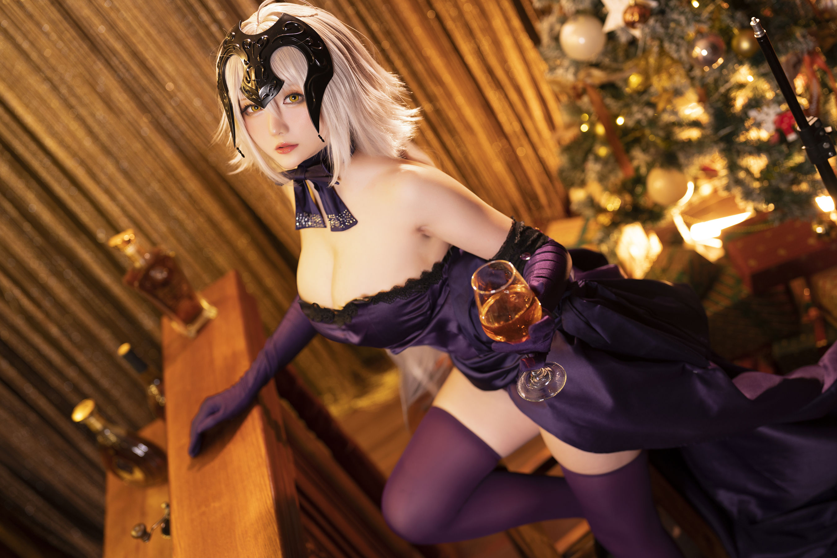 [福利COS] Coser小姐姐星之迟迟 - 圣诞节 黑贞