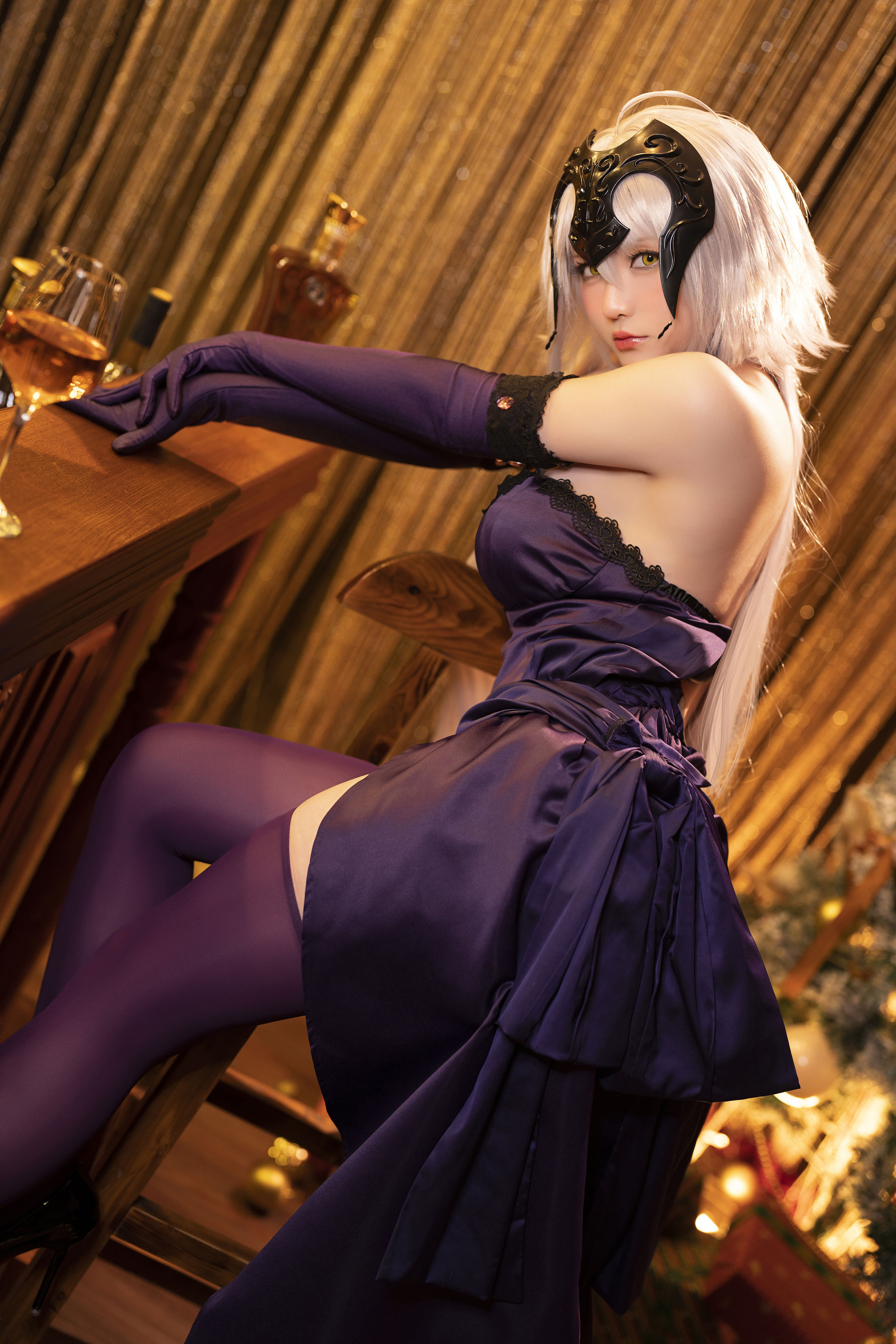 [福利COS] Coser小姐姐星之迟迟 - 圣诞节 黑贞
