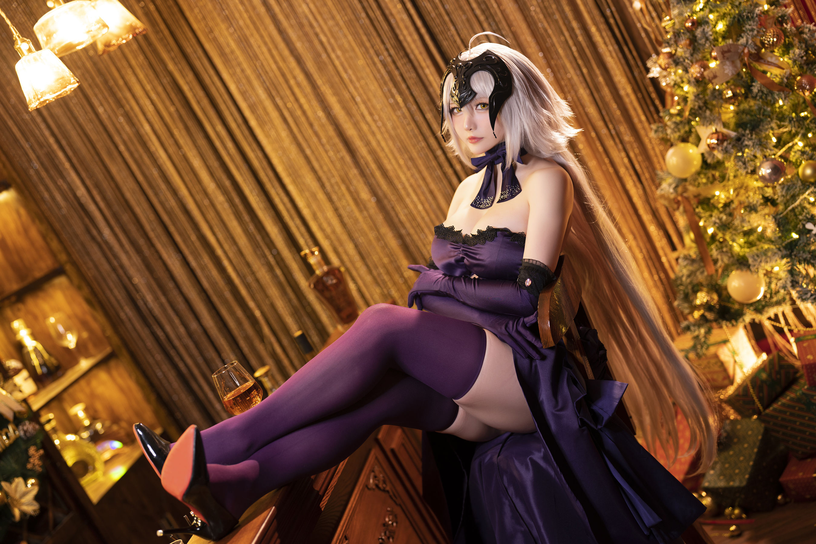 [福利COS] Coser小姐姐星之迟迟 - 圣诞节 黑贞
