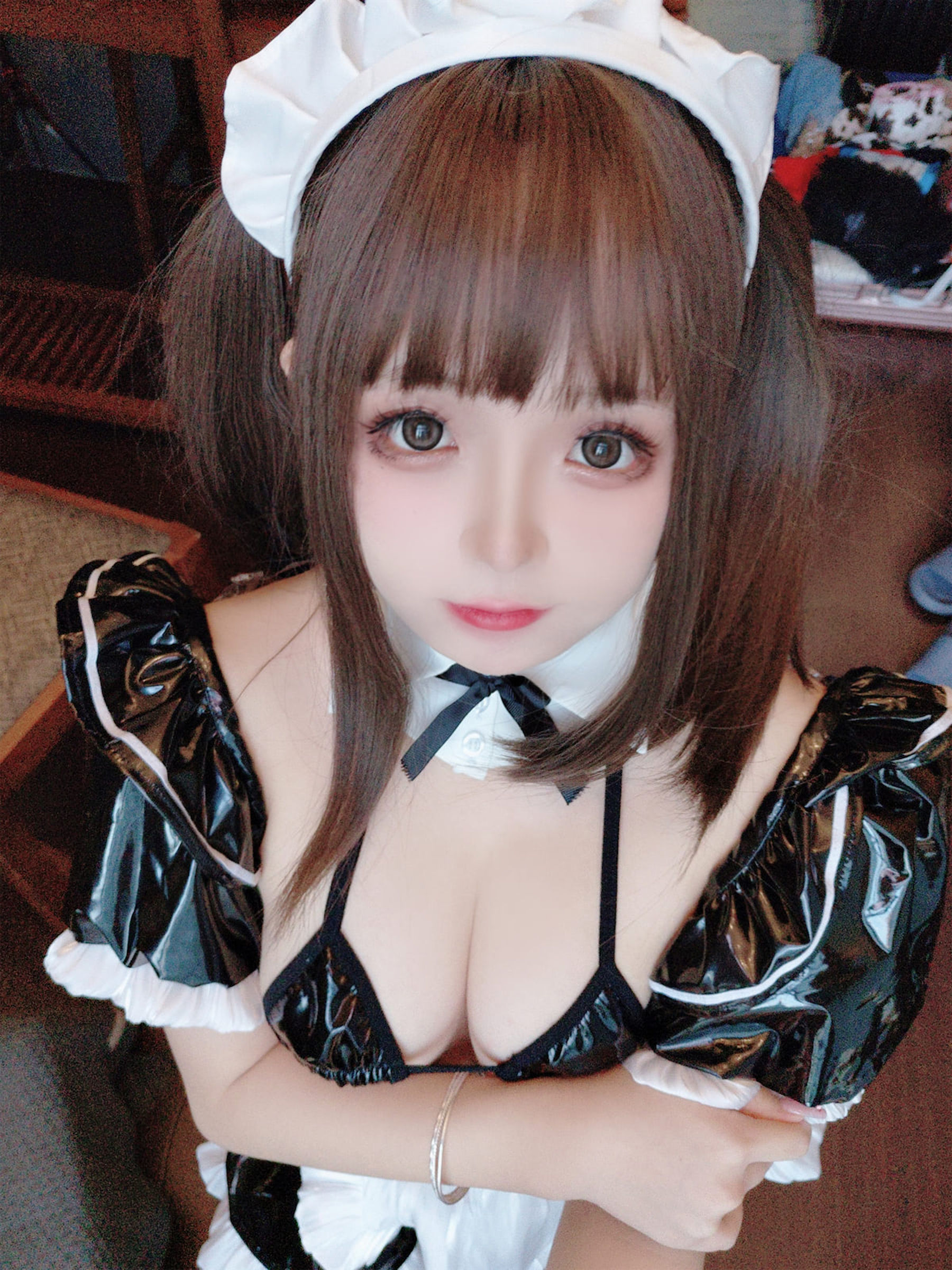 [福利COS] Cosplay日奈娇 - 皮质女仆