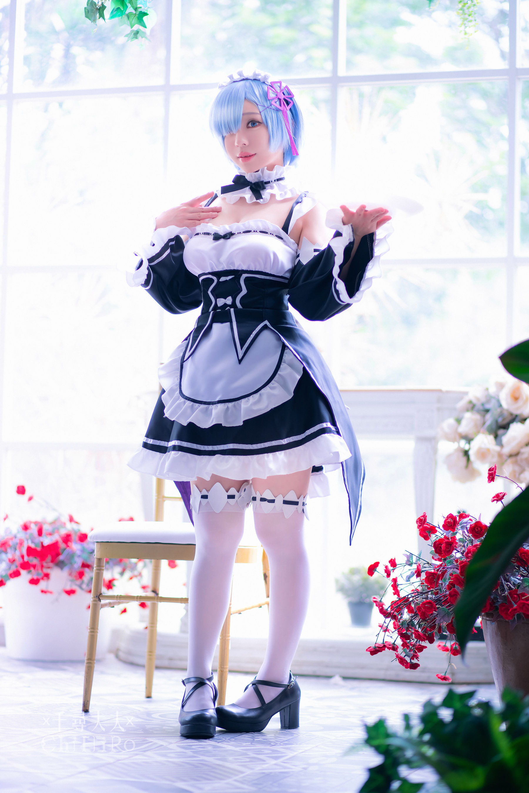 [福利COS] Cos妹子千寻 - 蕾姆Rem