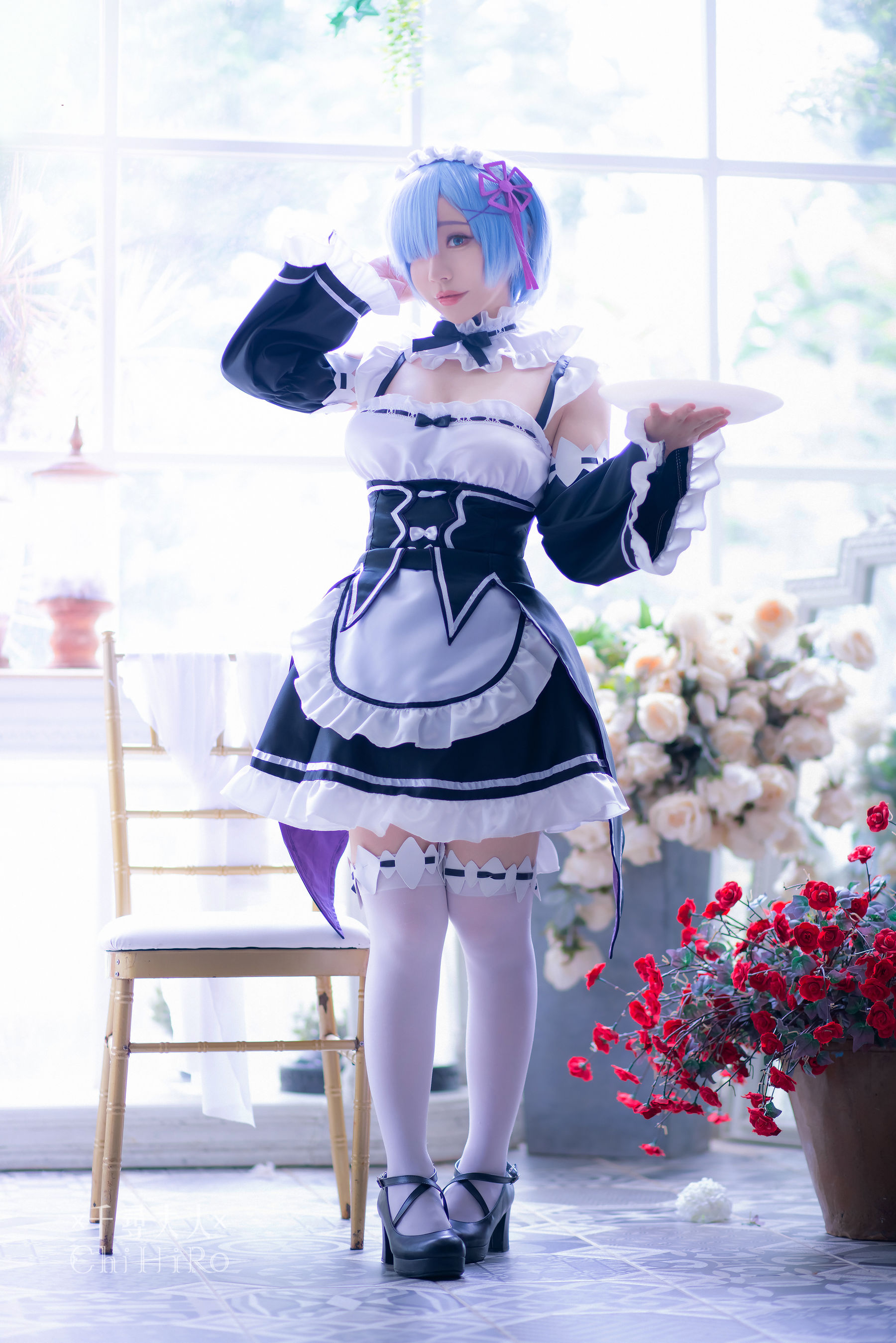 [福利COS] Cos妹子千寻 - 蕾姆Rem
