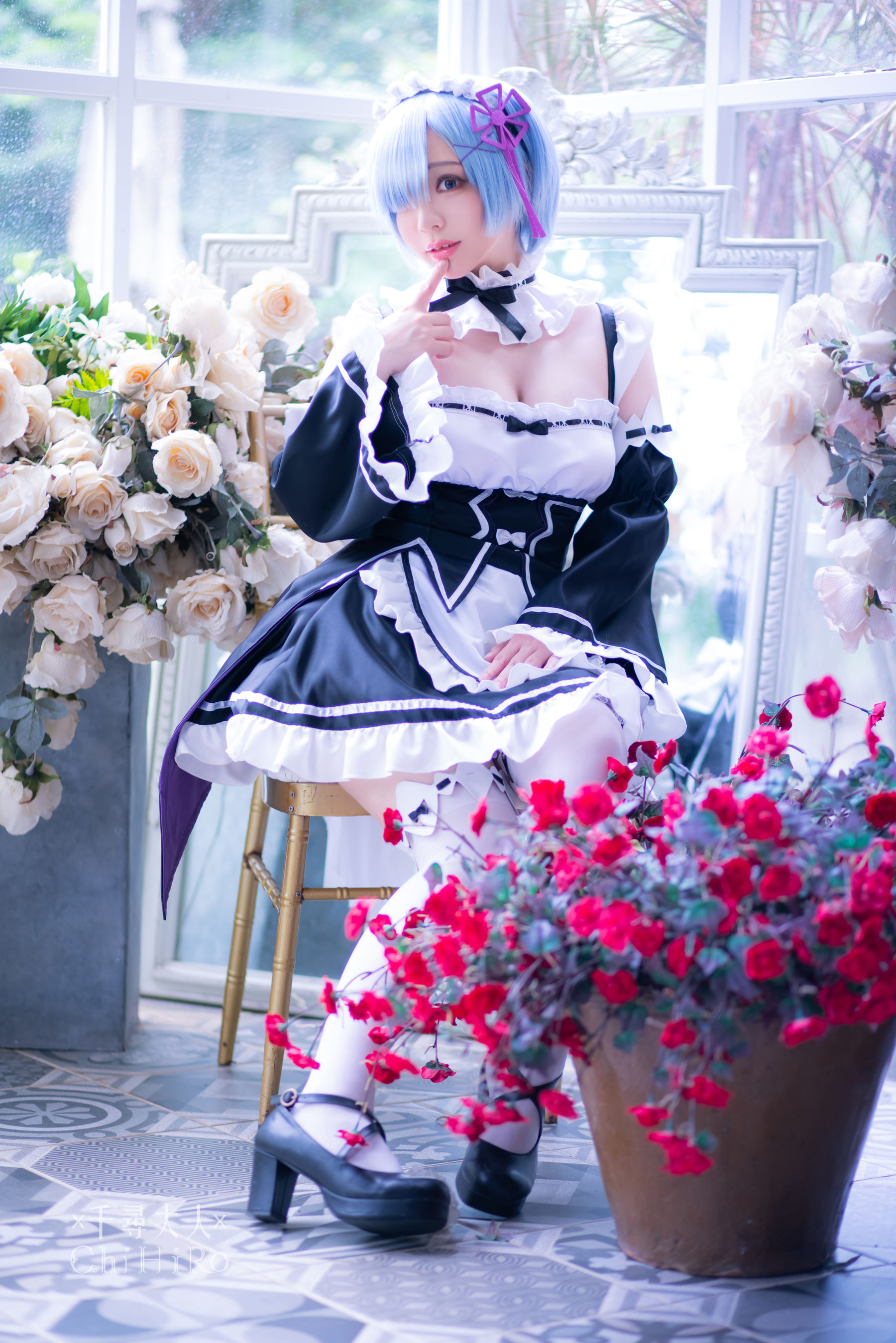 [福利COS] Cos妹子千寻 - 蕾姆Rem