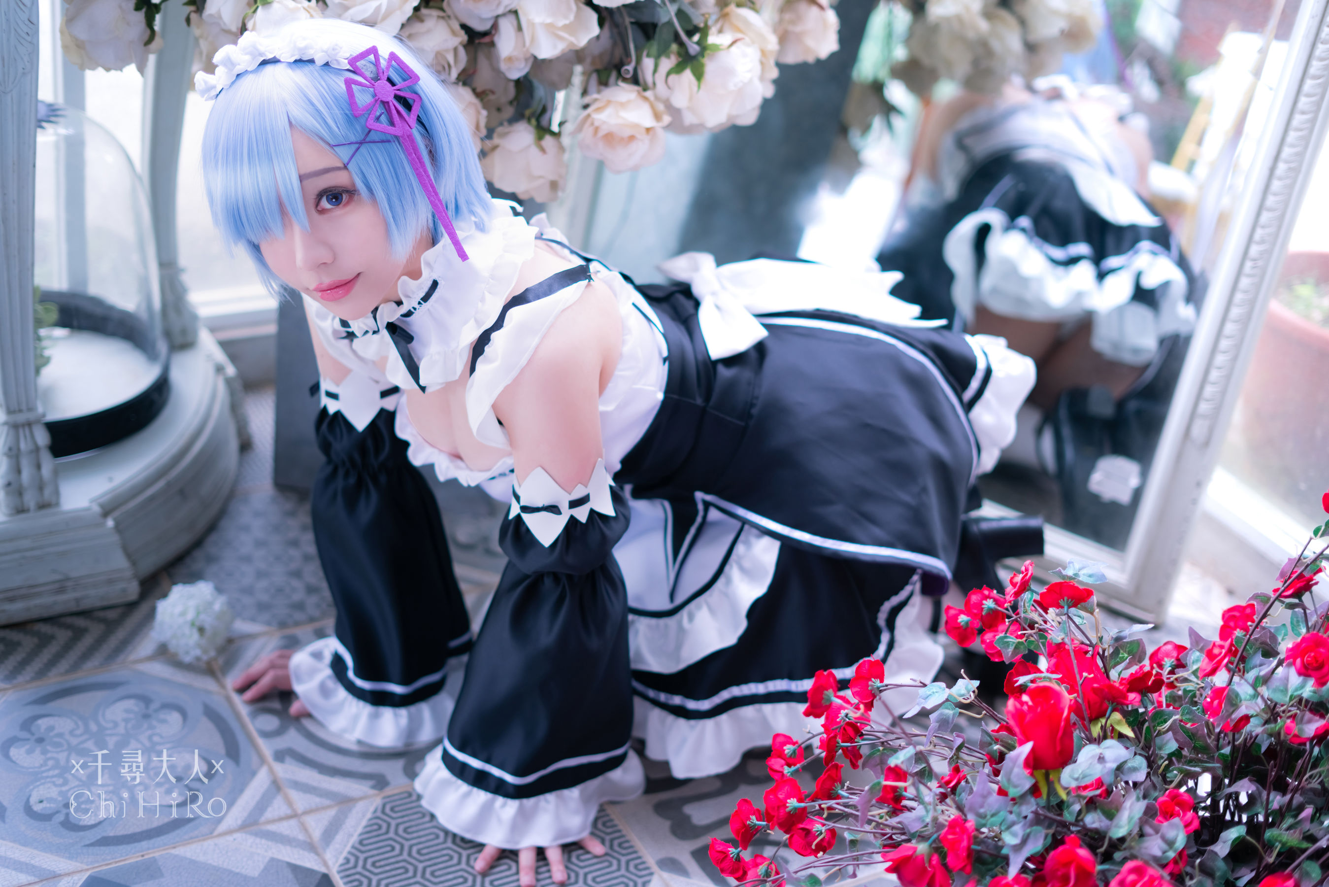 [福利COS] Cos妹子千寻 - 蕾姆Rem