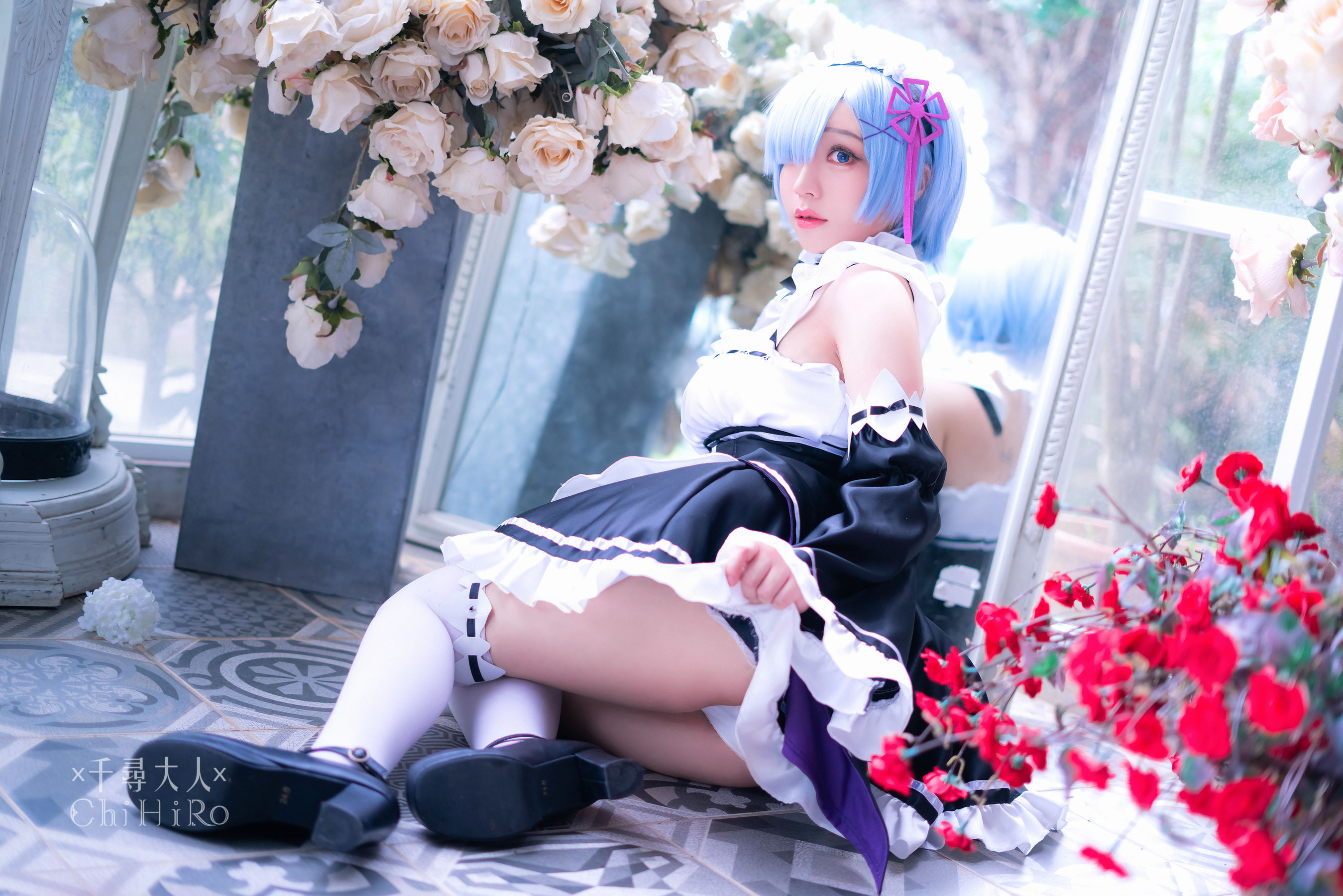 [福利COS] Cos妹子千寻 - 蕾姆Rem
