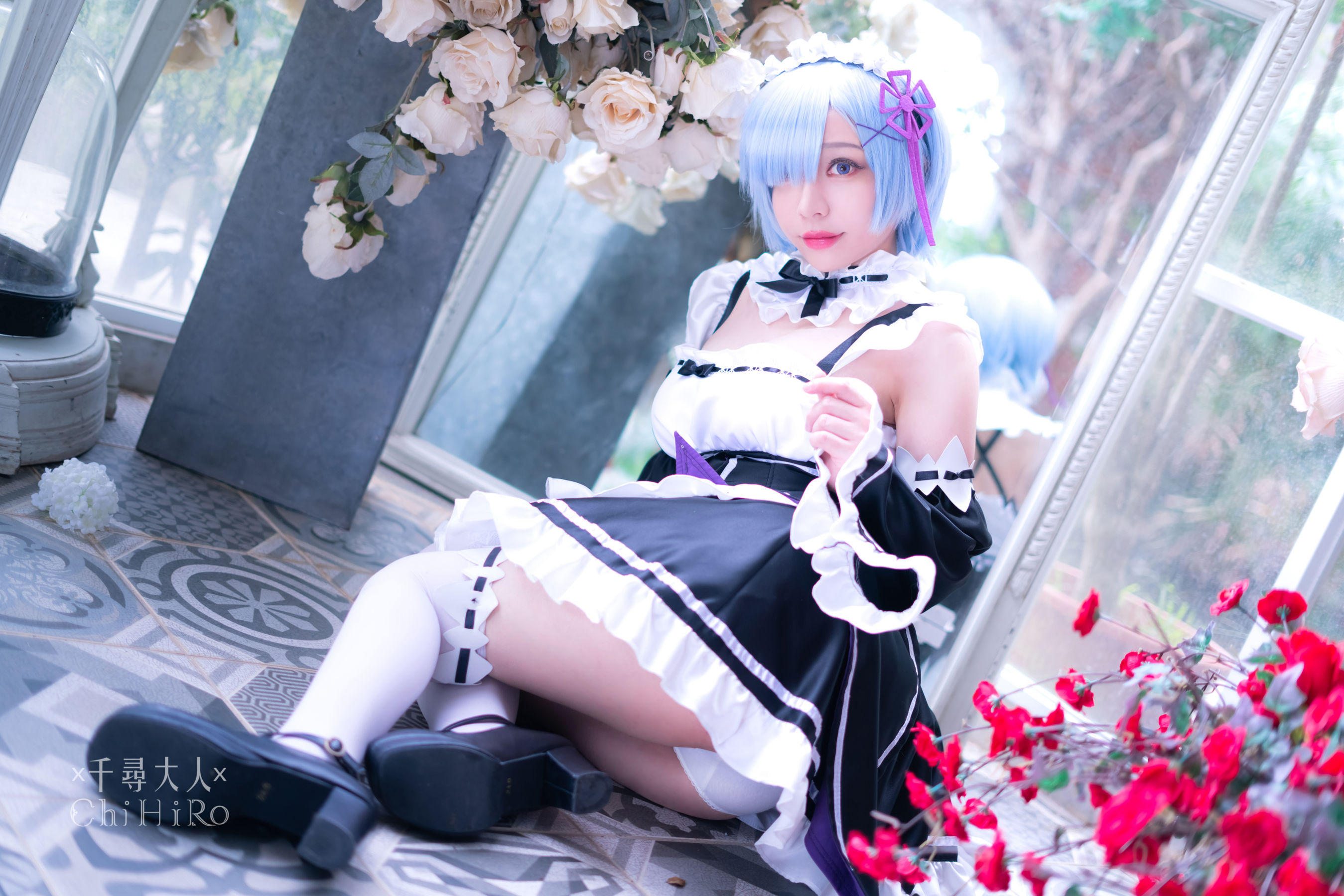 [福利COS] Cos妹子千寻 - 蕾姆Rem