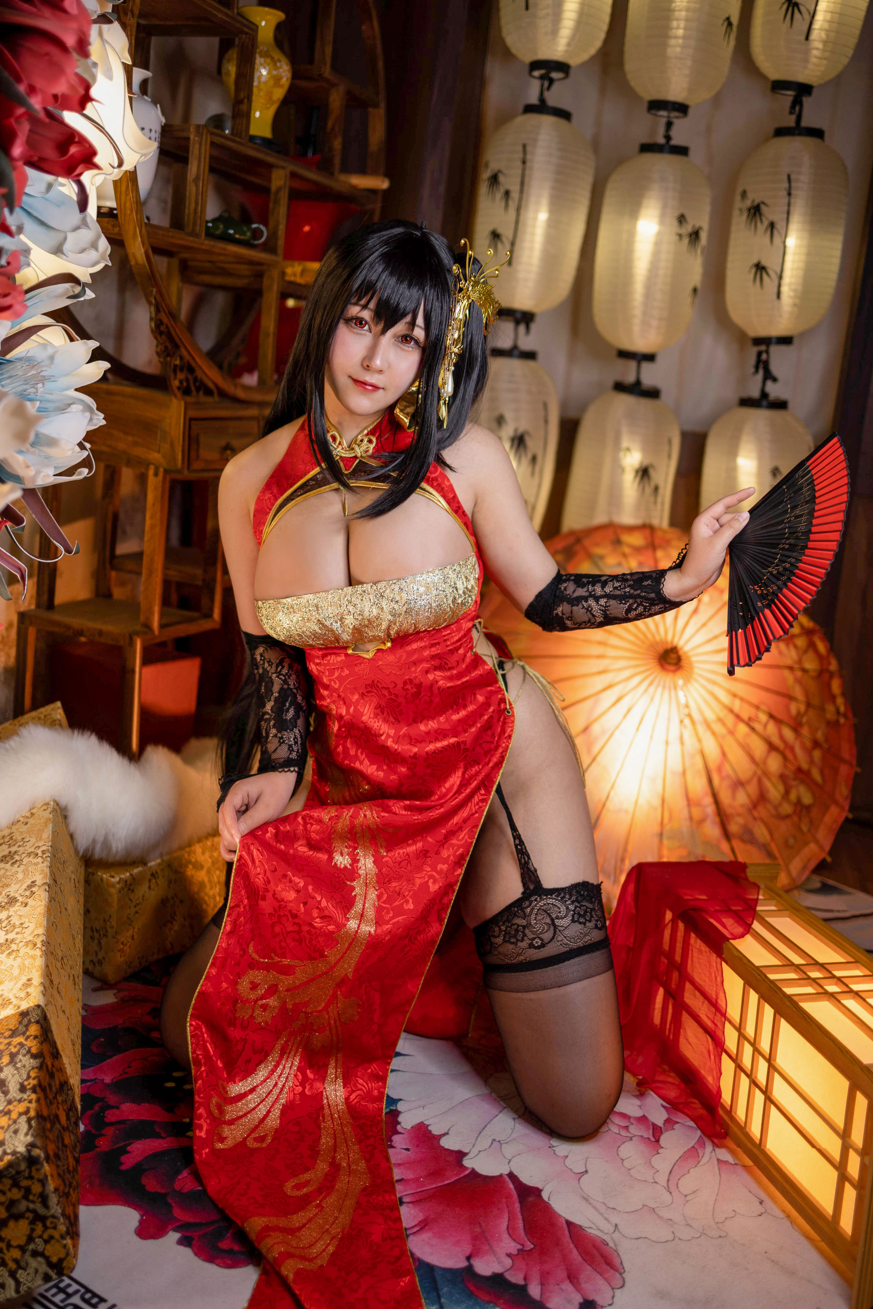 [福利COS] KANEKO_咔喵 - 大凤旗袍