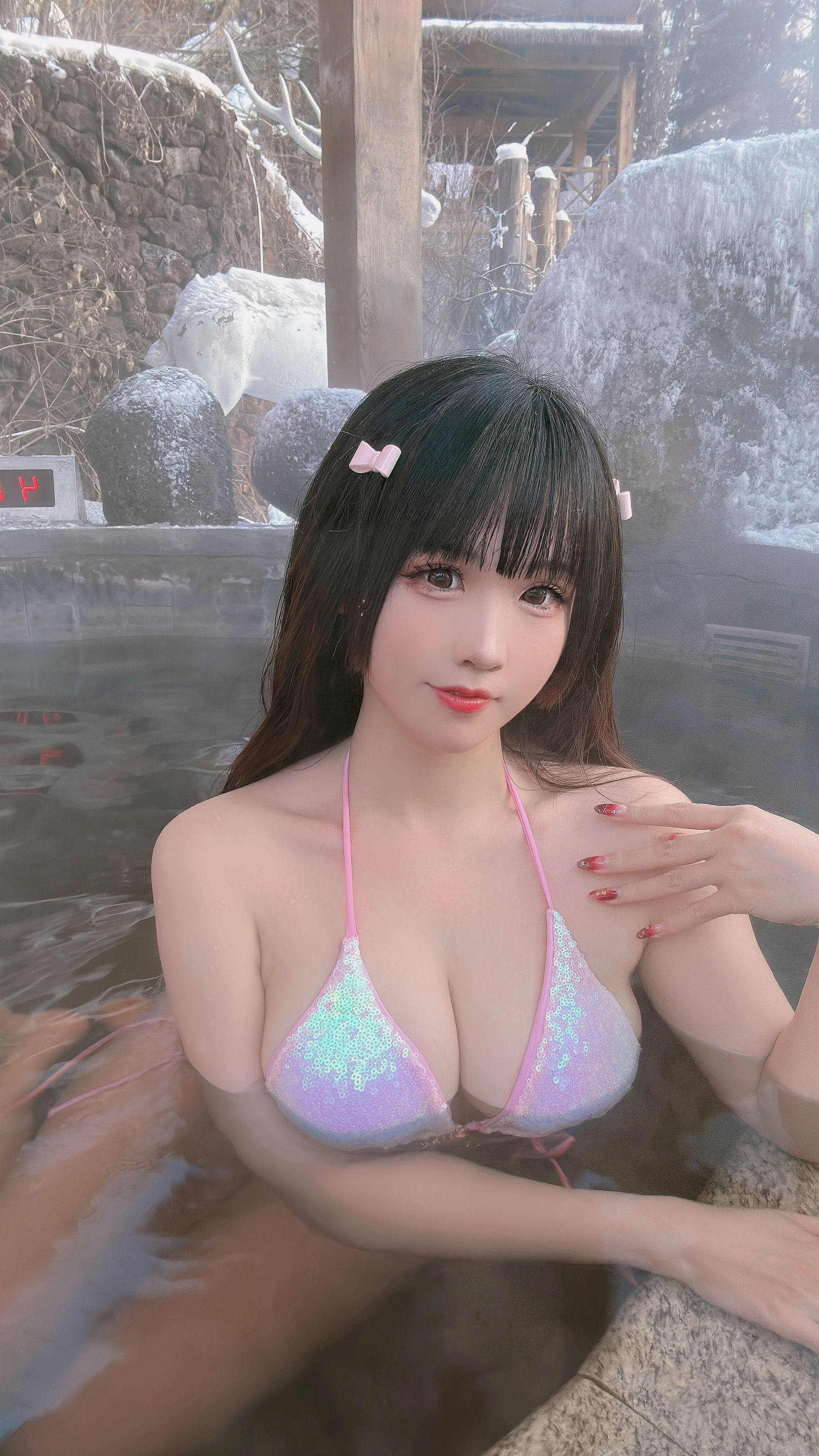 [福利COS] miko酱ww - 雪地温泉