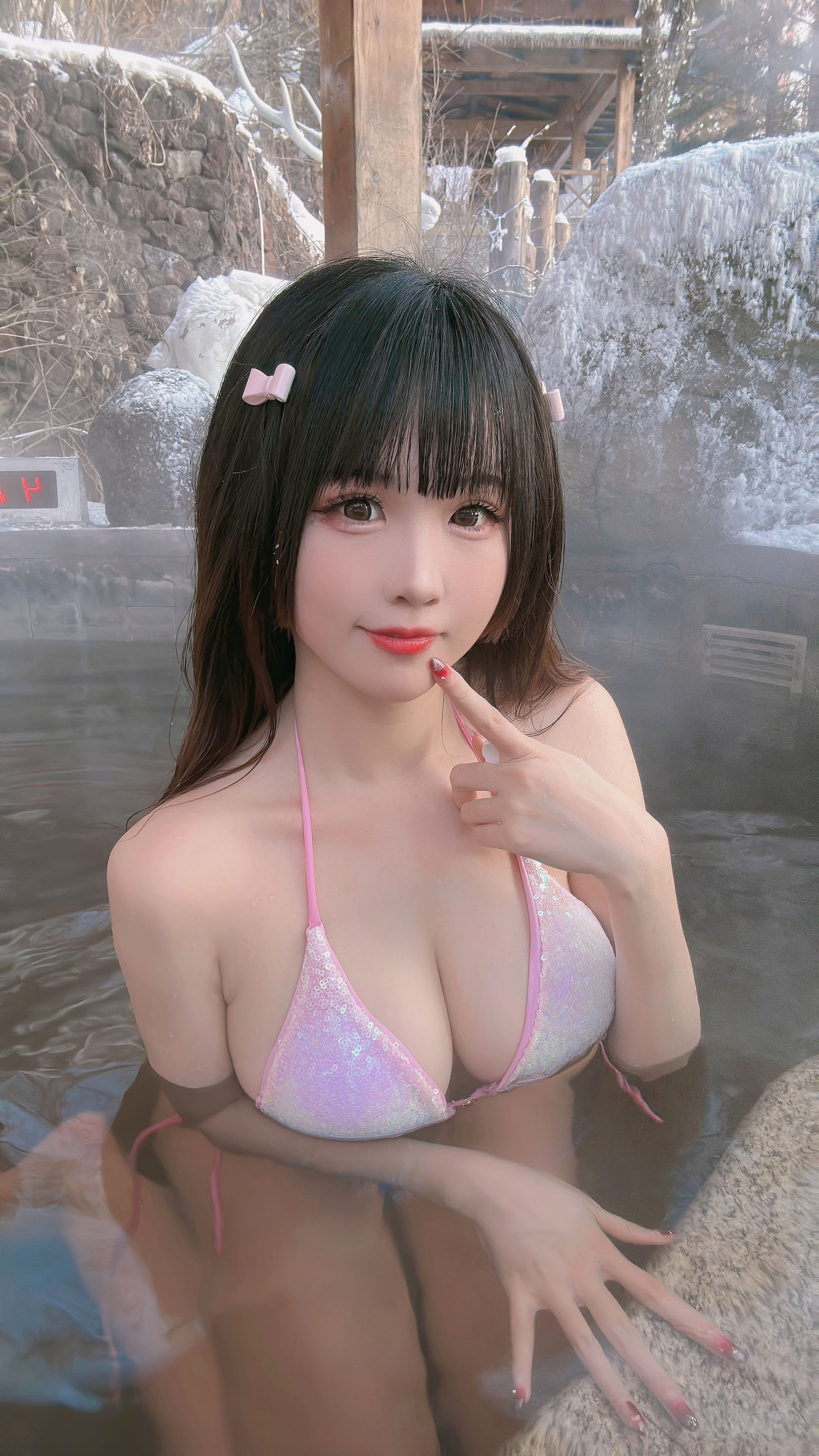 [福利COS] miko酱ww - 雪地温泉