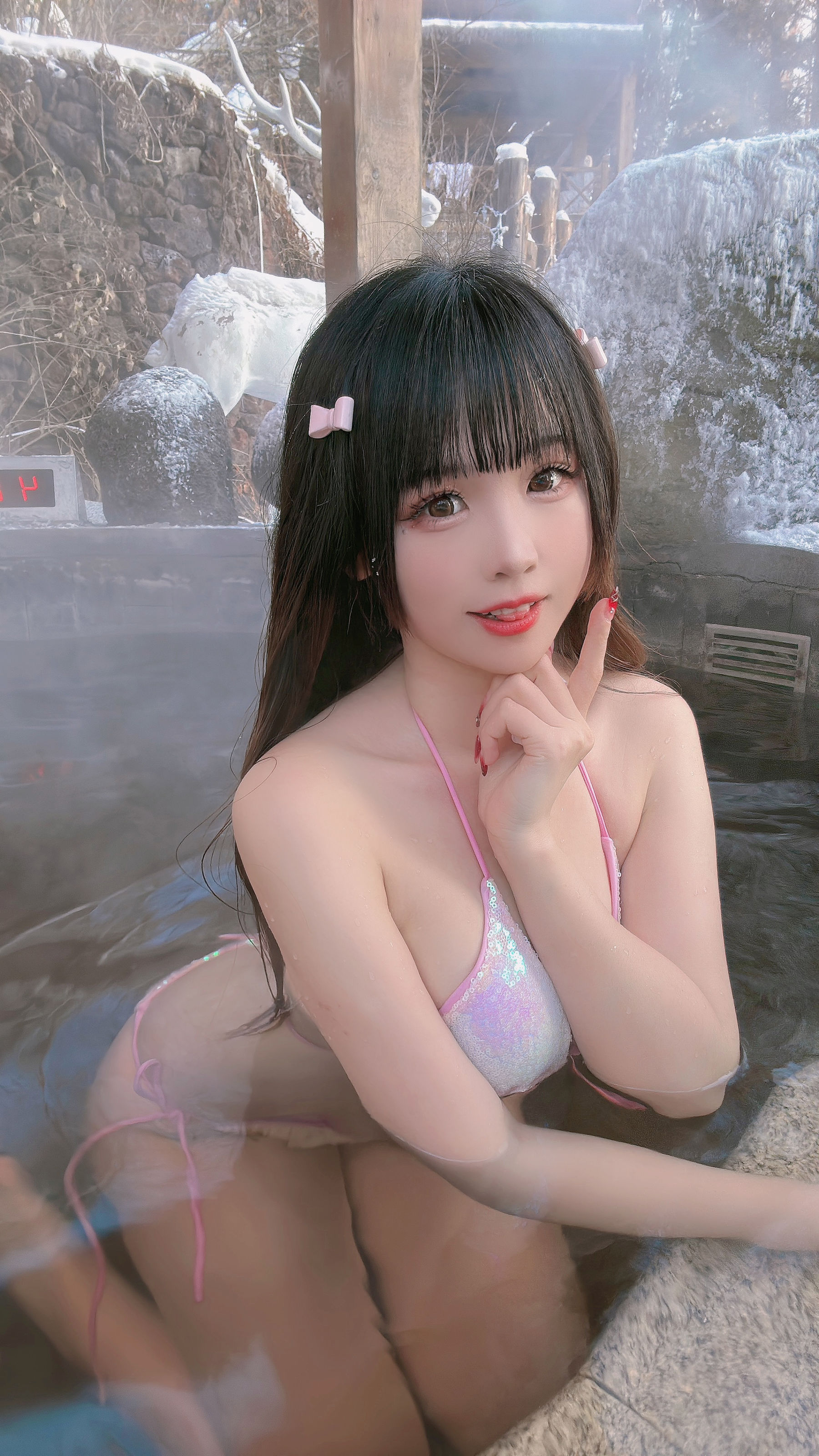 [福利COS] miko酱ww - 雪地温泉