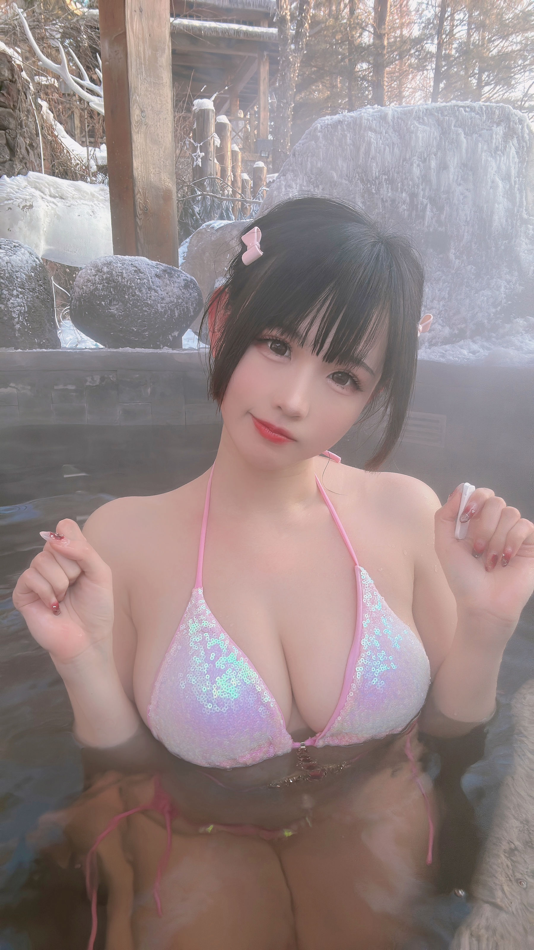 [福利COS] miko酱ww - 雪地温泉
