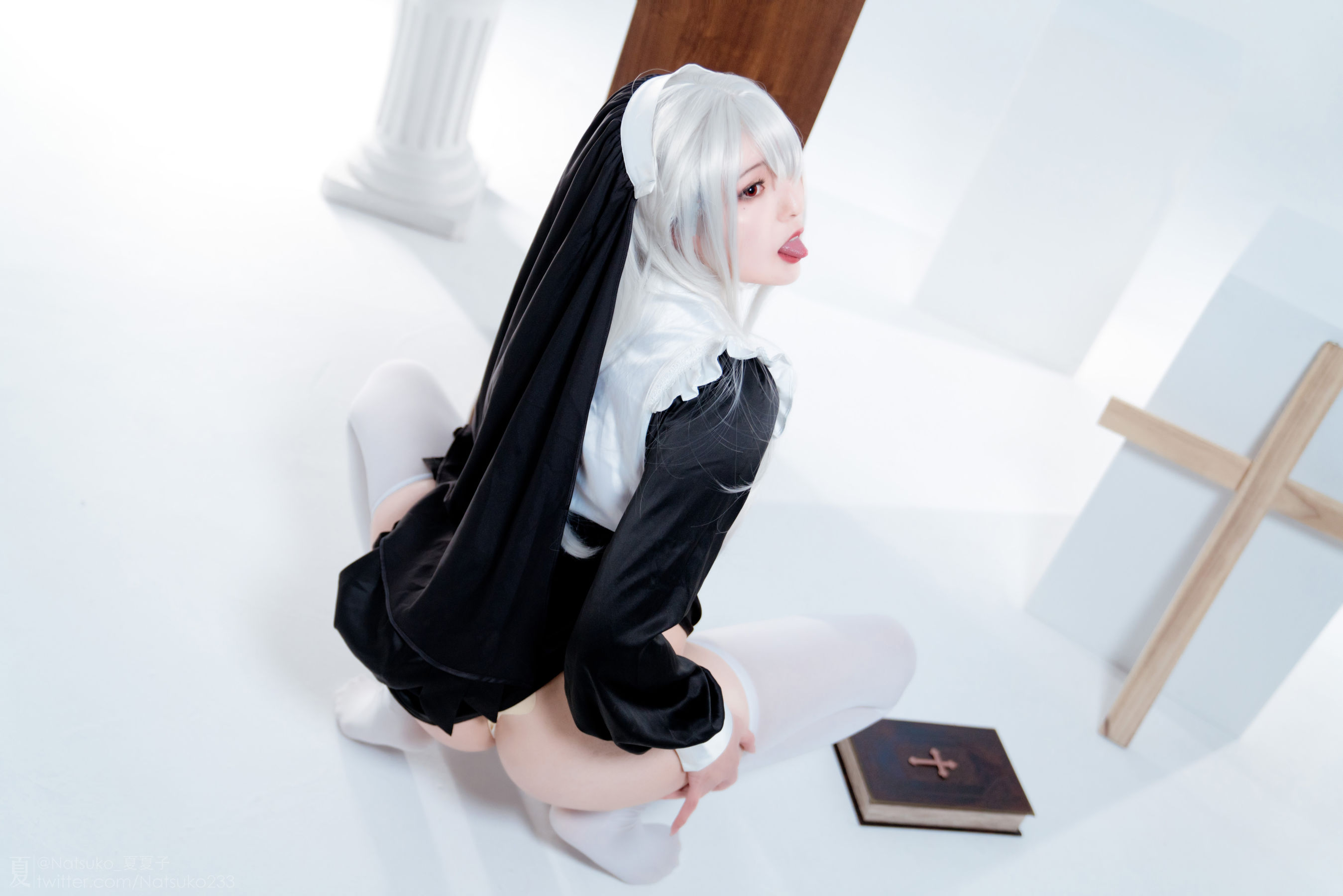 [福利COS] Natsuko夏夏子 - 反差修女