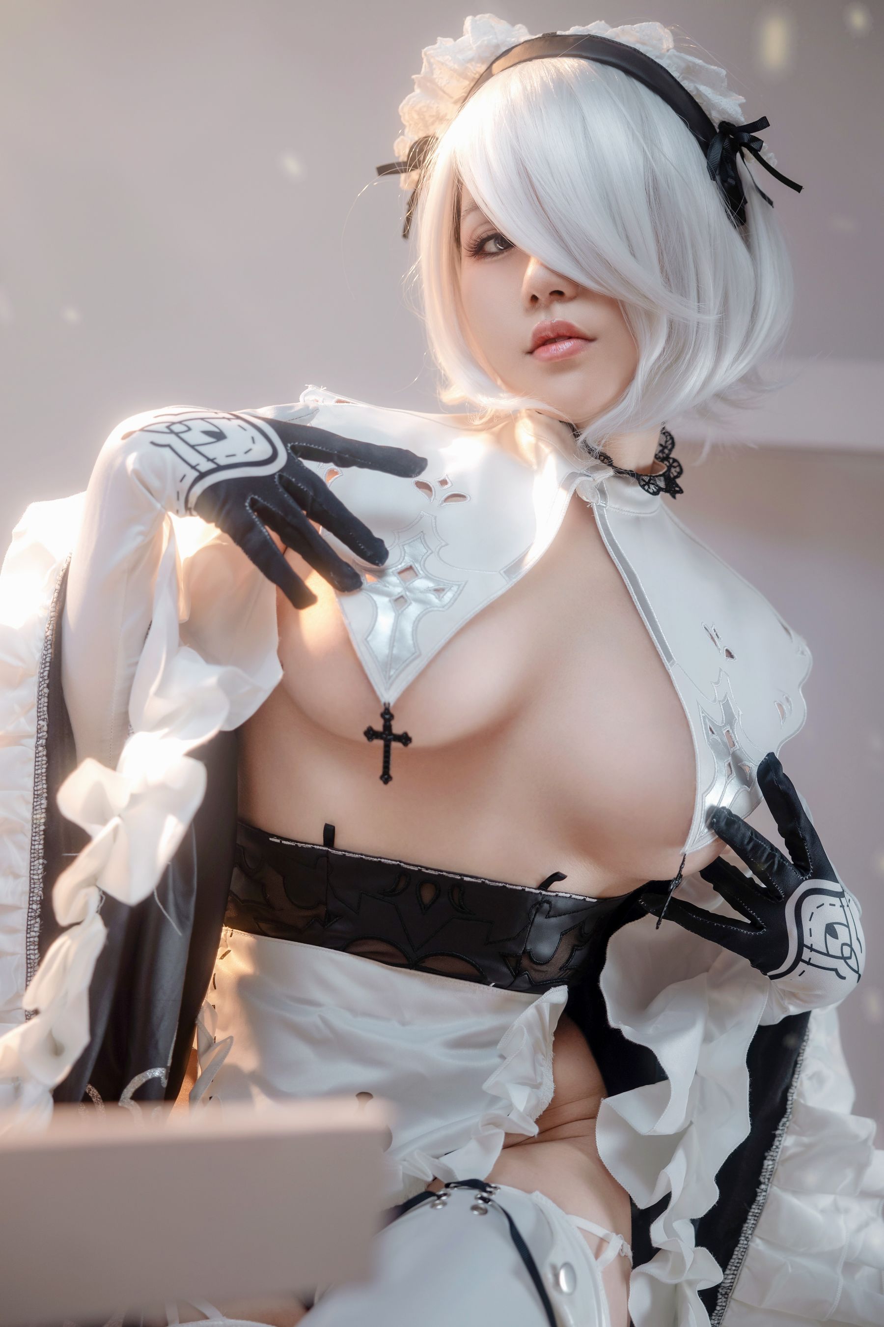 [福利COS] 七七娜娜子 - 2B女仆