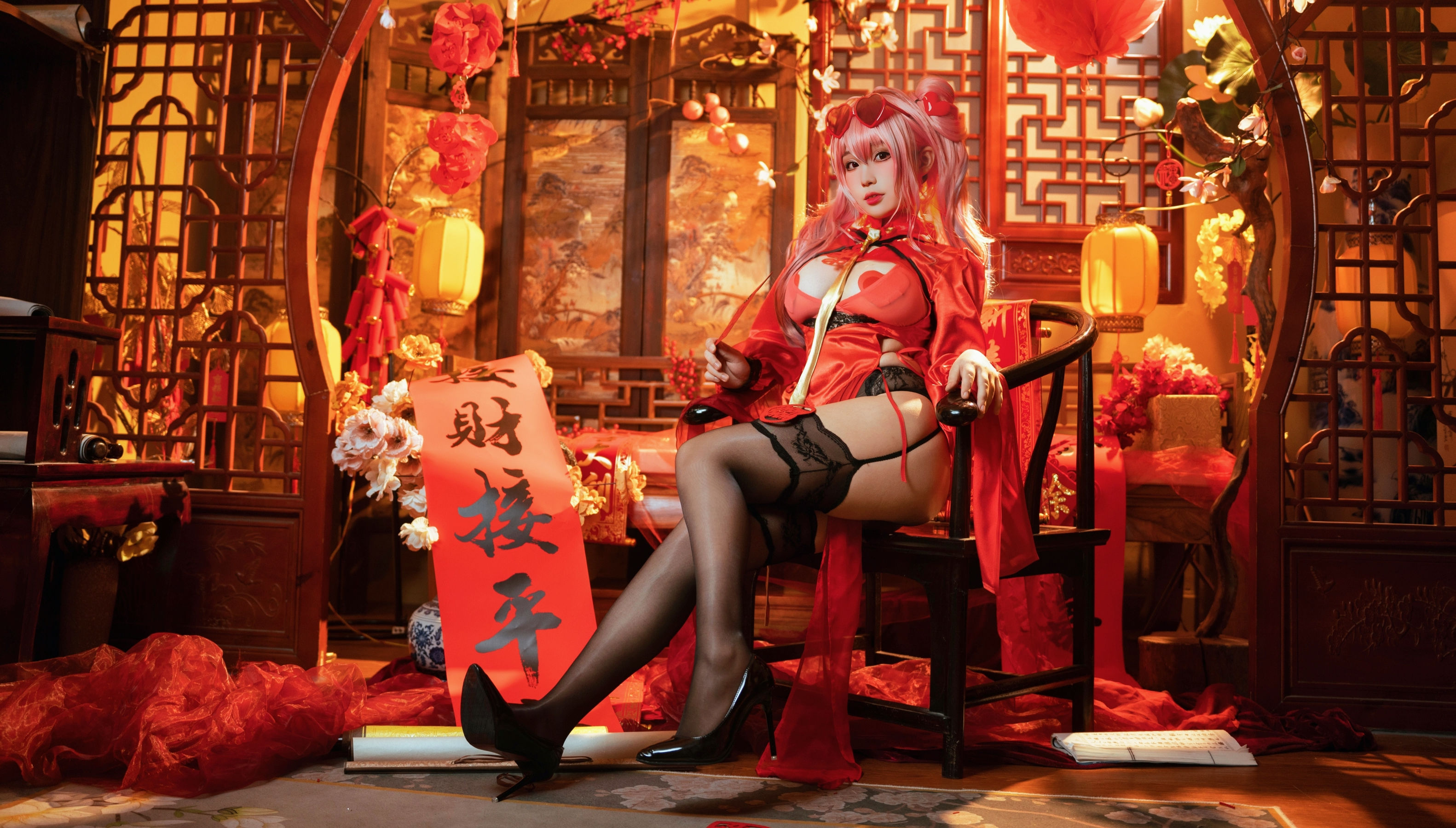[福利COS] 七七娜娜子 - 布莱默顿新春旗袍