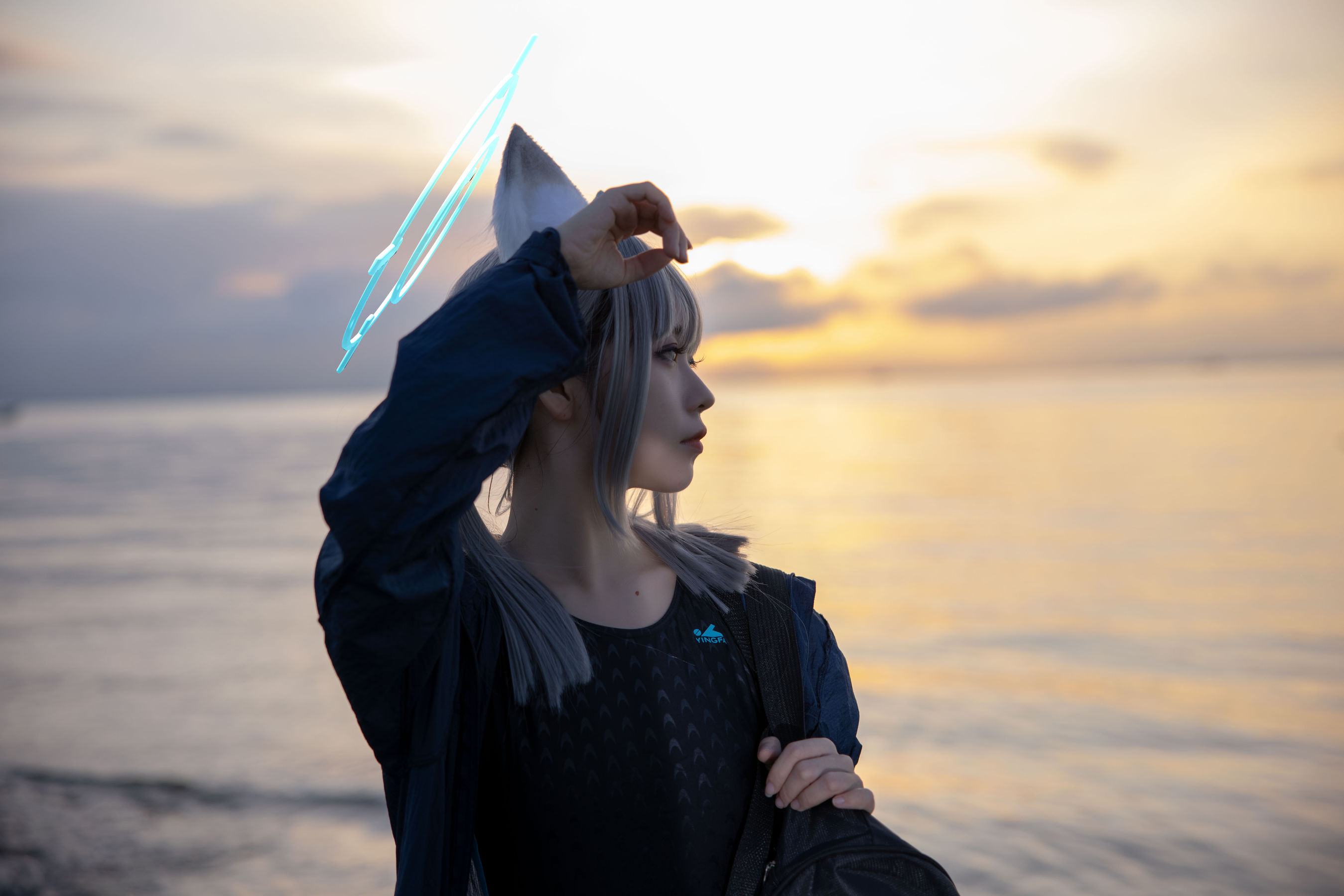 [福利COS] 动漫博主G44不会受伤 - 碧蓝档案 砂狼白子泳装