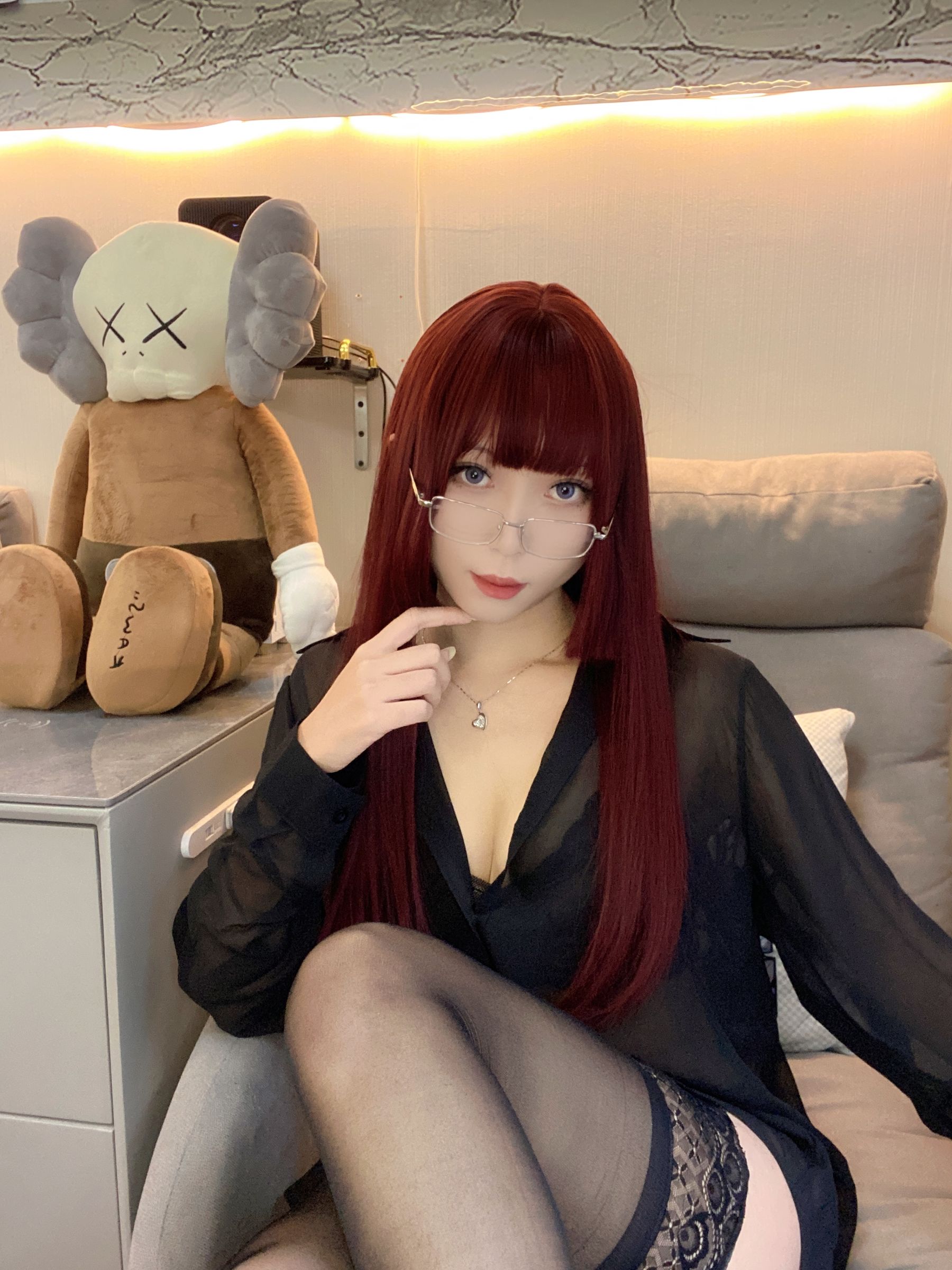 [福利COS] 动漫博主Money冷冷 - 黑衬衫