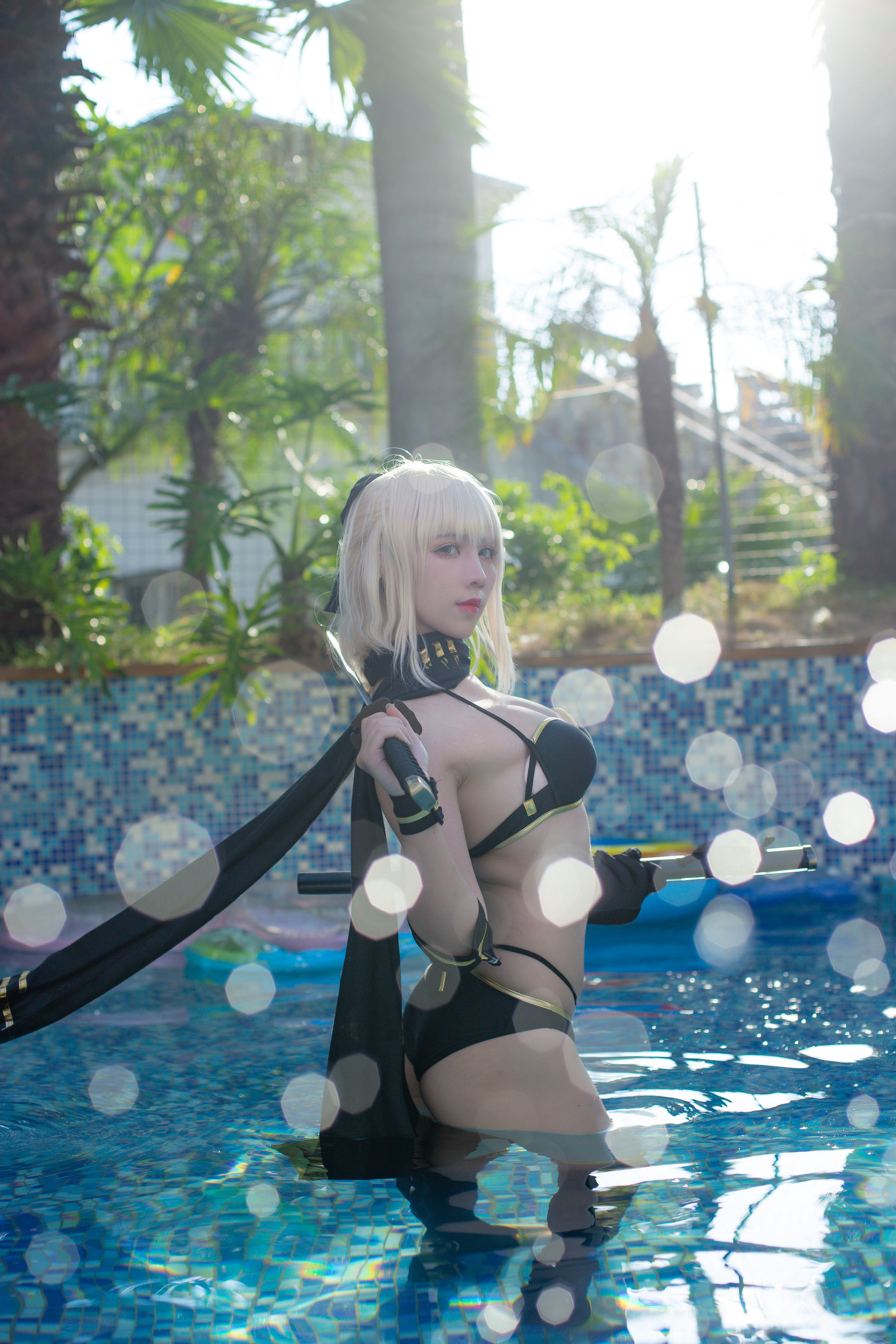 [福利COS] 动漫博主九曲Jean - 冲田泳装