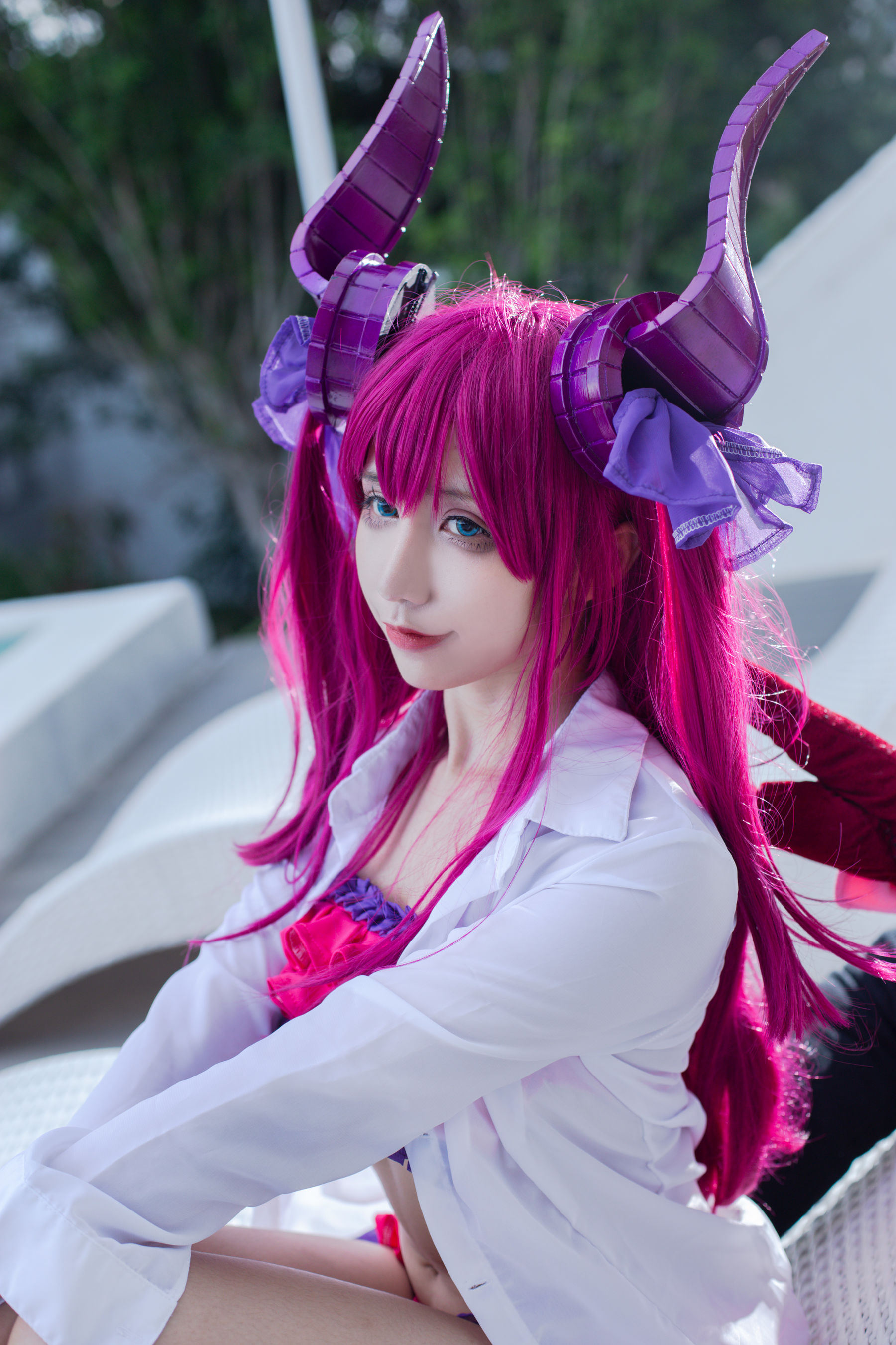 [福利COS] 动漫博主九曲Jean - 龙娘泳装