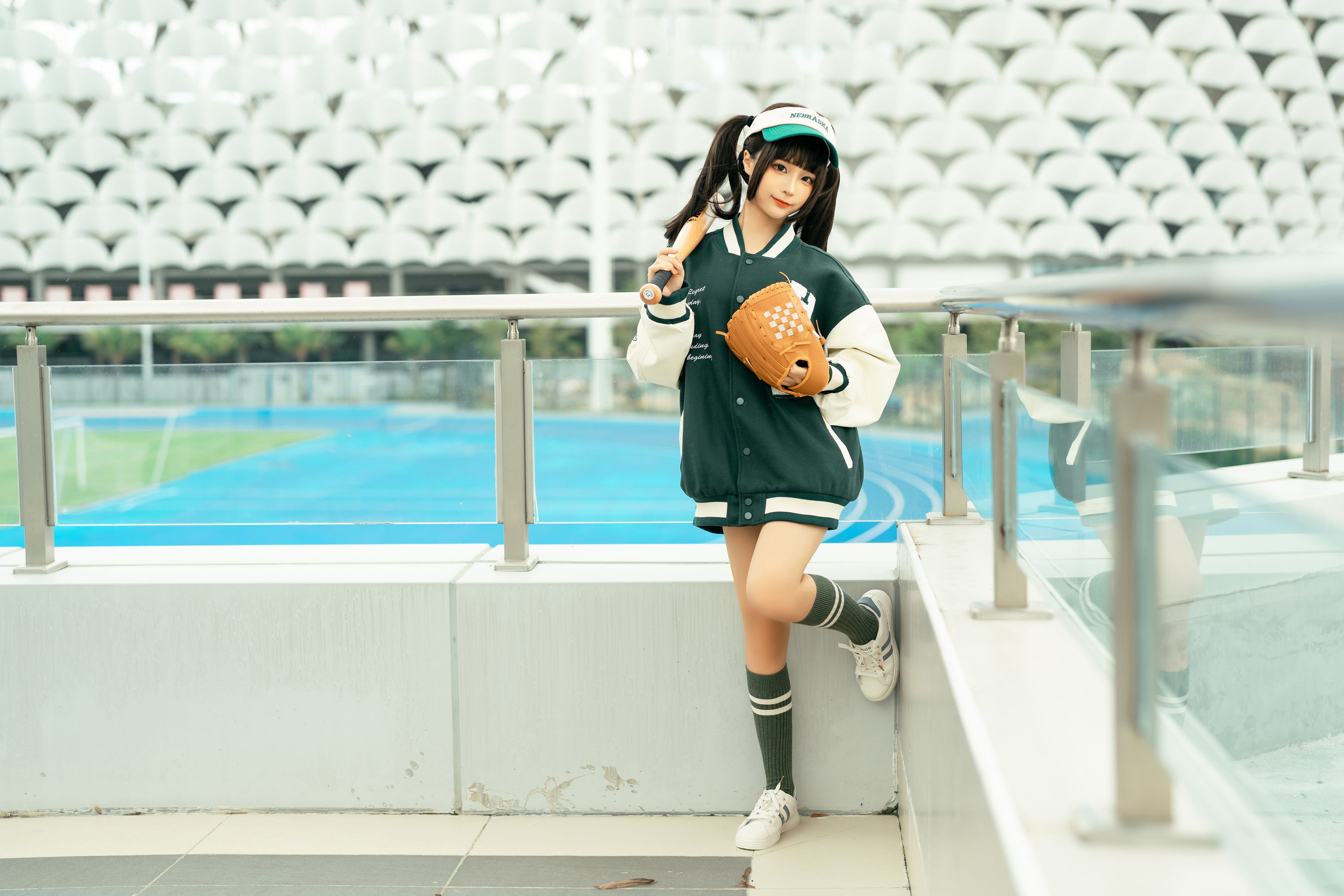 [福利COS] 动漫博主蠢沫沫 - 棒球女孩
