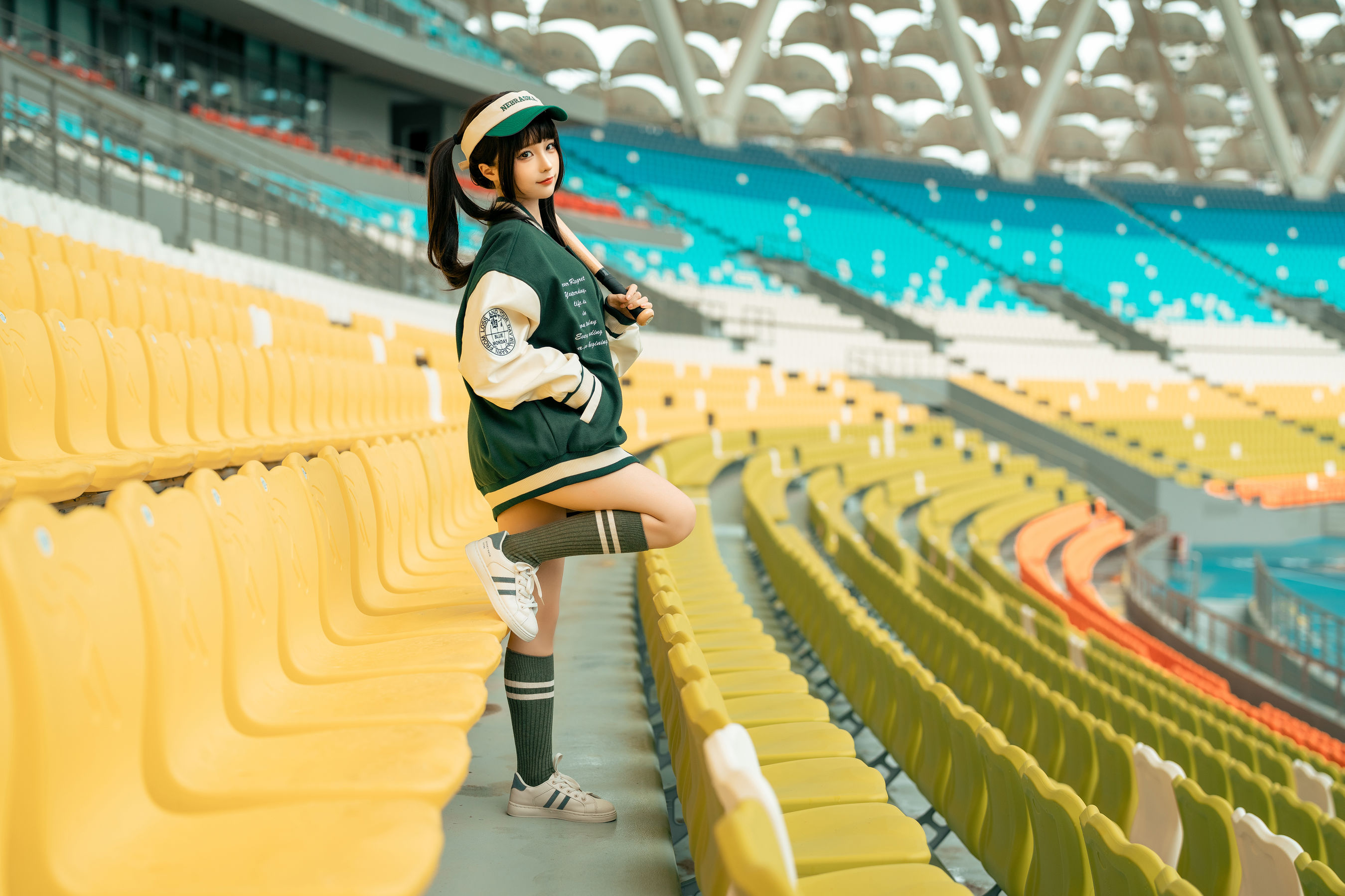 [福利COS] 动漫博主蠢沫沫 - 棒球女孩