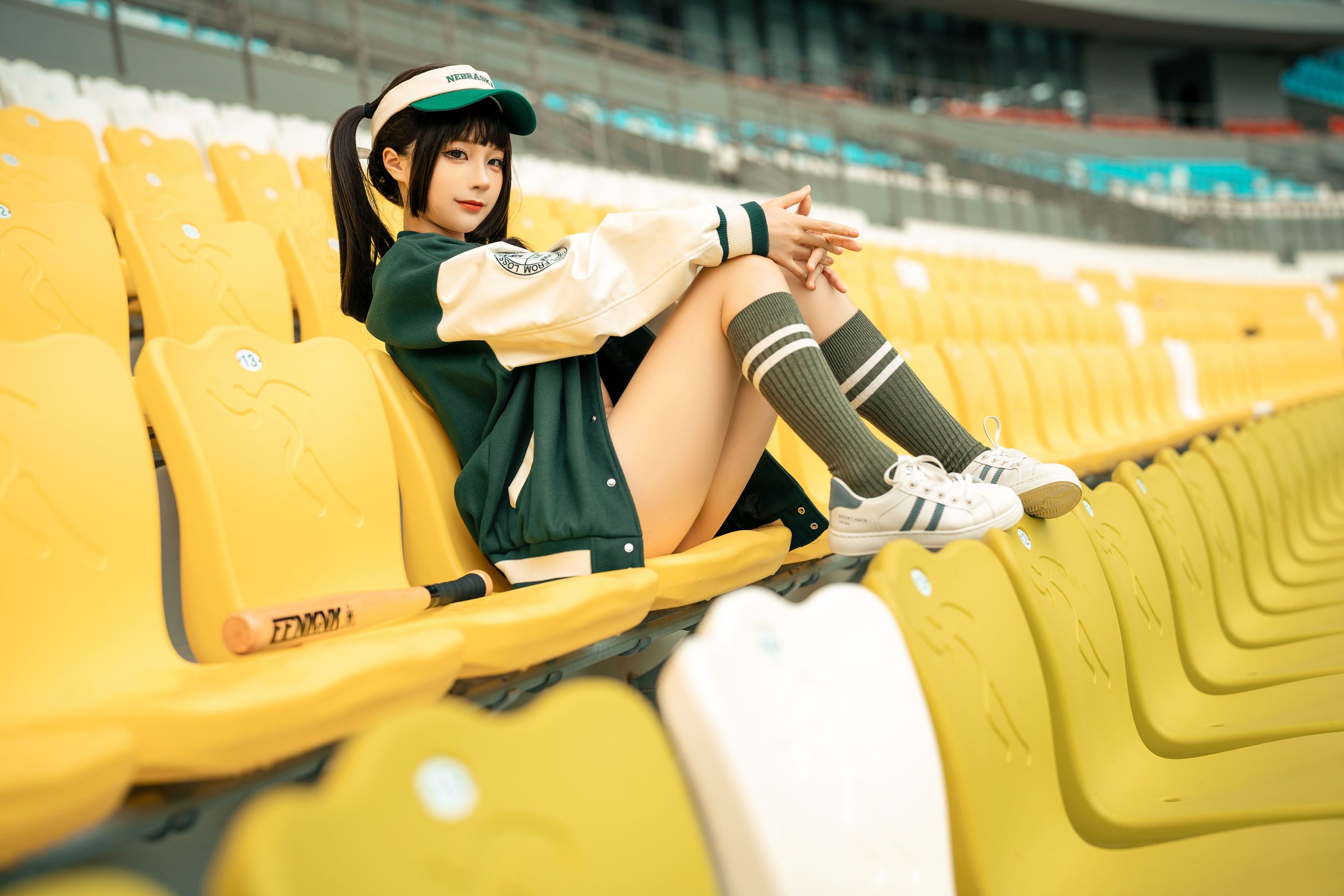 [福利COS] 动漫博主蠢沫沫 - 棒球女孩